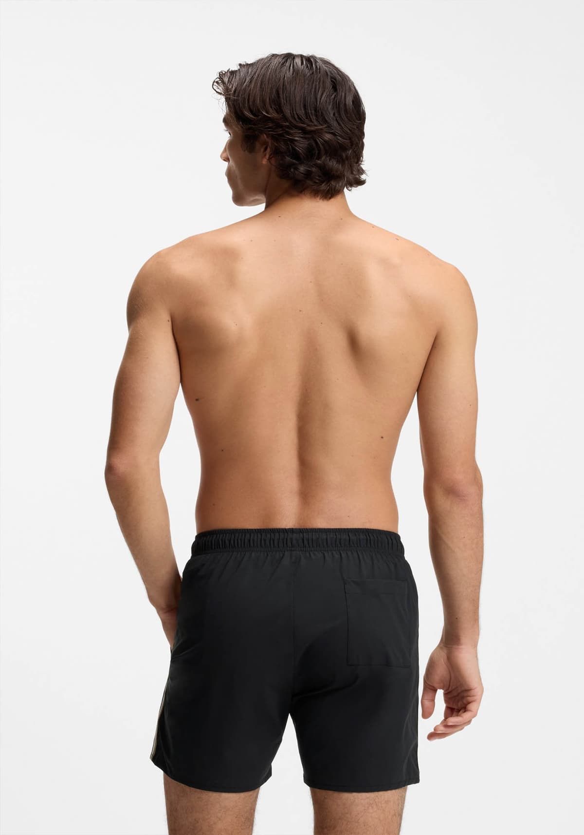 BOSS BEACHWEAR ΜΑΓΙΩ ICONIC ΜΑΥΡΟ