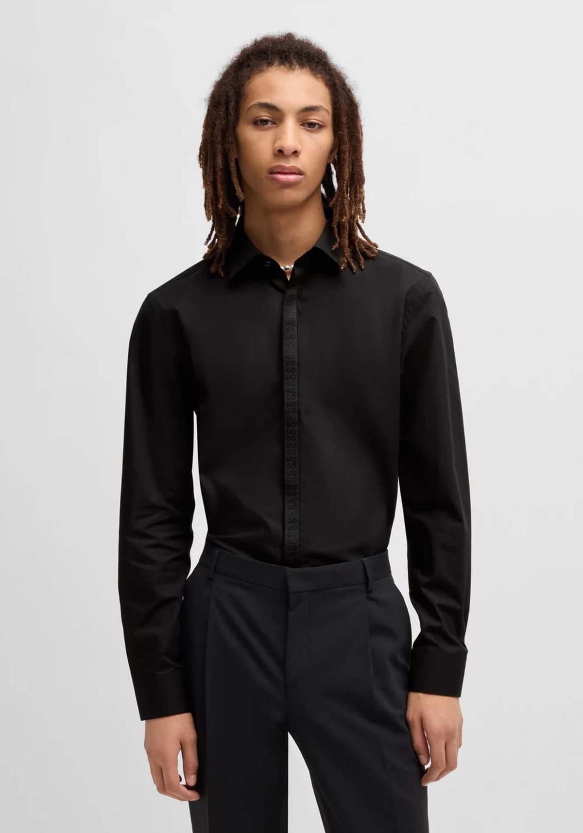 Men's Shirts Hugo Black