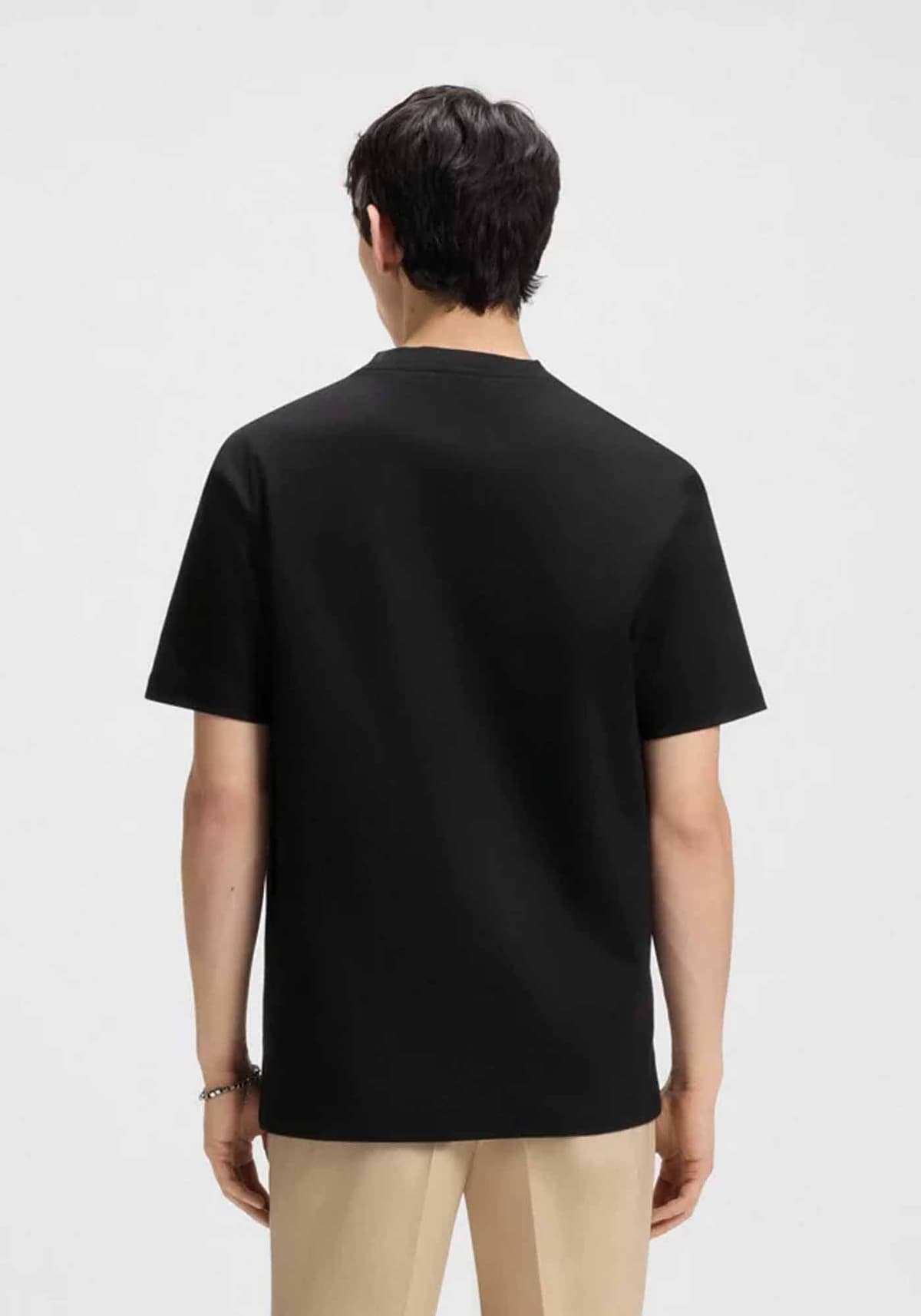 HUGO T-SHIRT DALILE LOGO ΜΕΤΑΛΛΙΚΟ ΜΑΥΡΟ