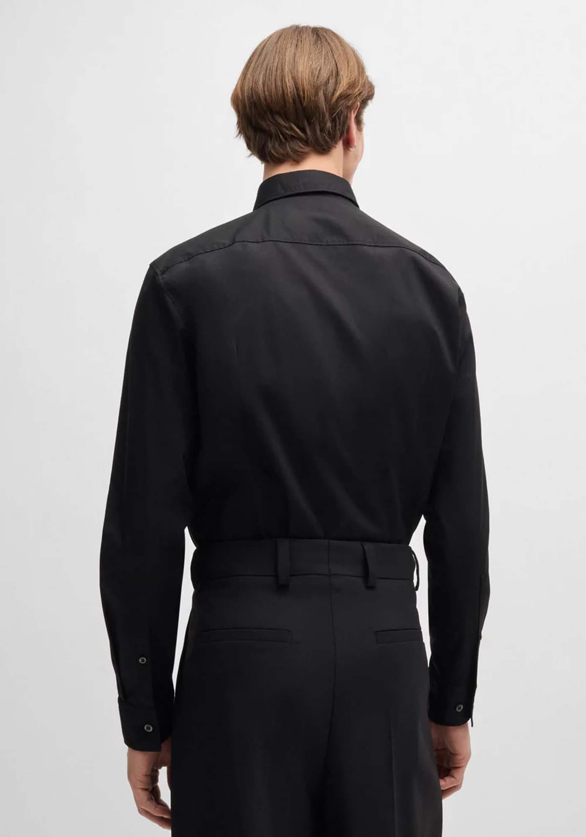 HUGO ΠΟΥΚΑΜΙΣΟ ERMO SILVER FRAME LOGO ΜΑΥΡΟ