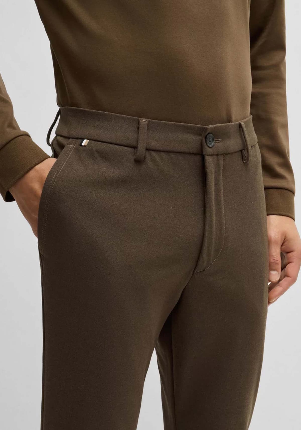 BOSS ΠΑΝΤΕΛΟΝΙ CHINO SLIM FIT H-KAITON ΚΑΦΕ