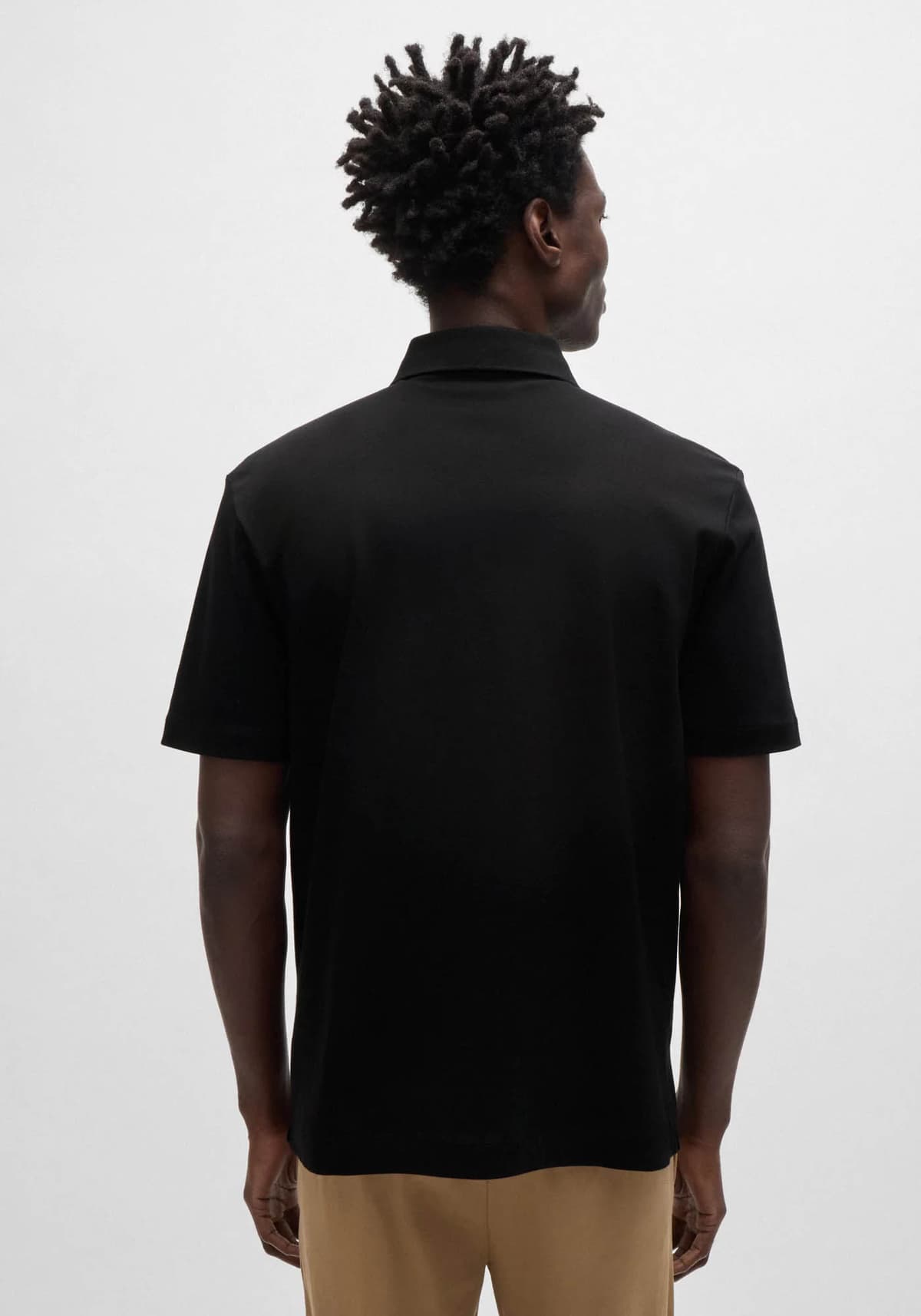 BOSS POLO REGULAR FIT C-PARRIS 01 ΜΑΥΡΟ