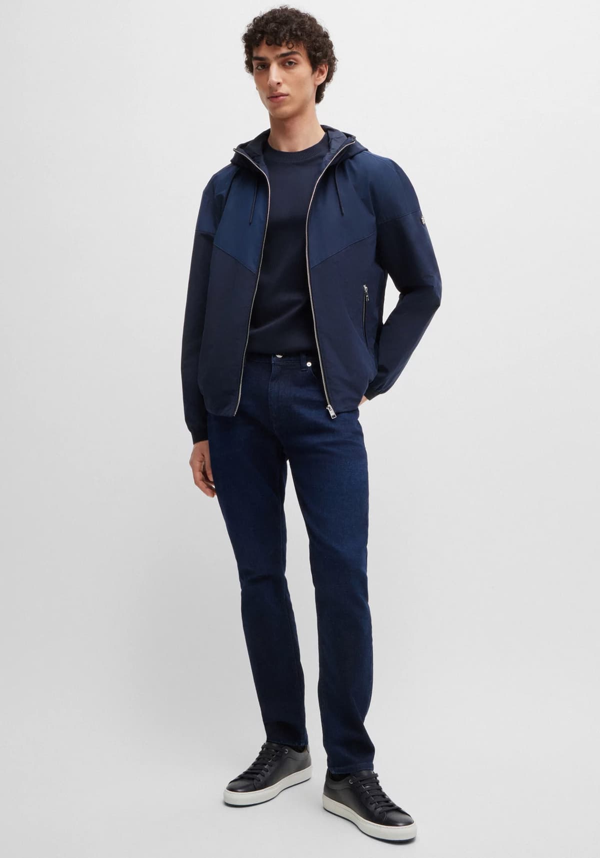 BOSS T-SHIRT MERCERISED C-TAUT 01 ΜΠΛΕ