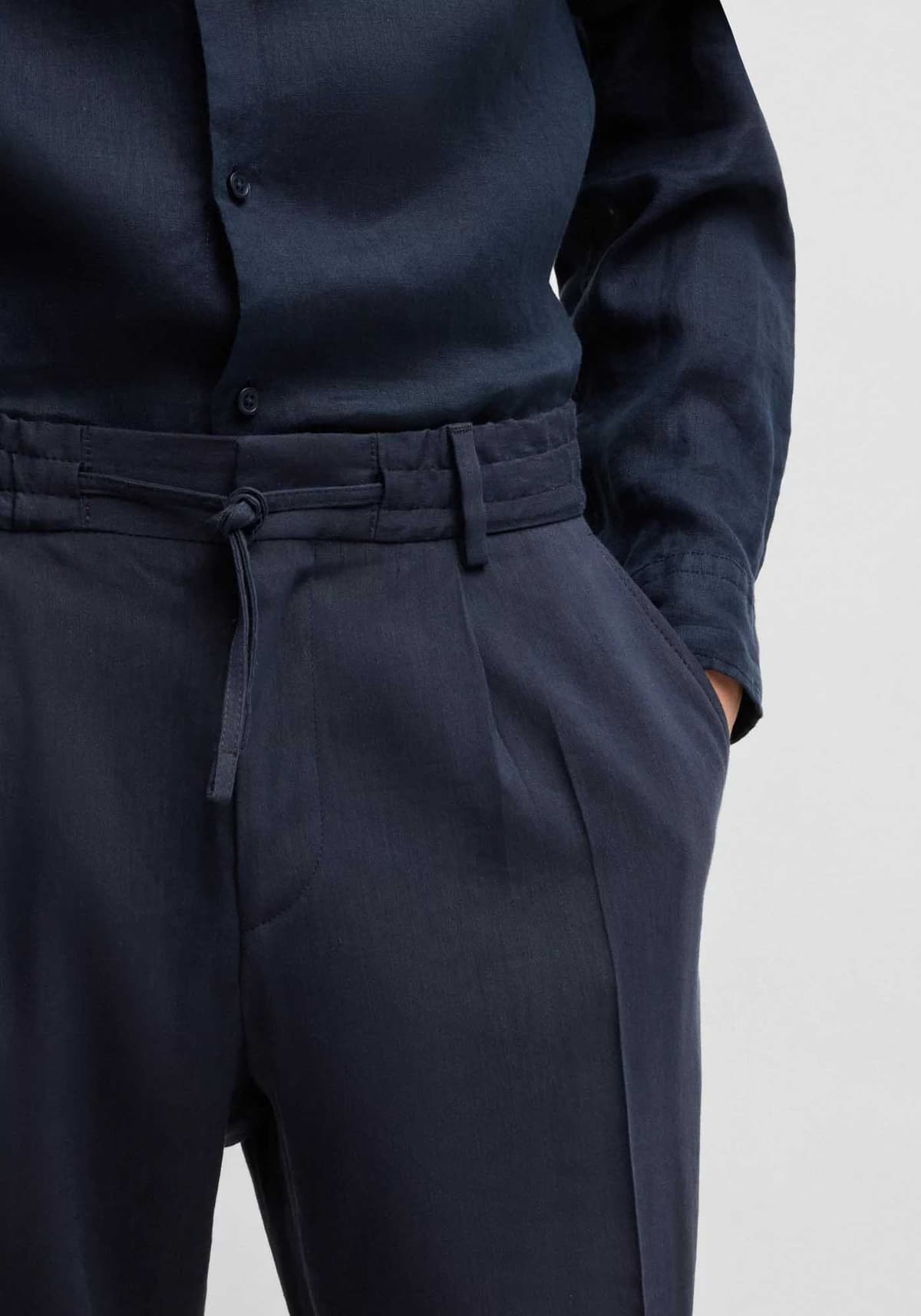 Men's Linen Pants Boss Blue