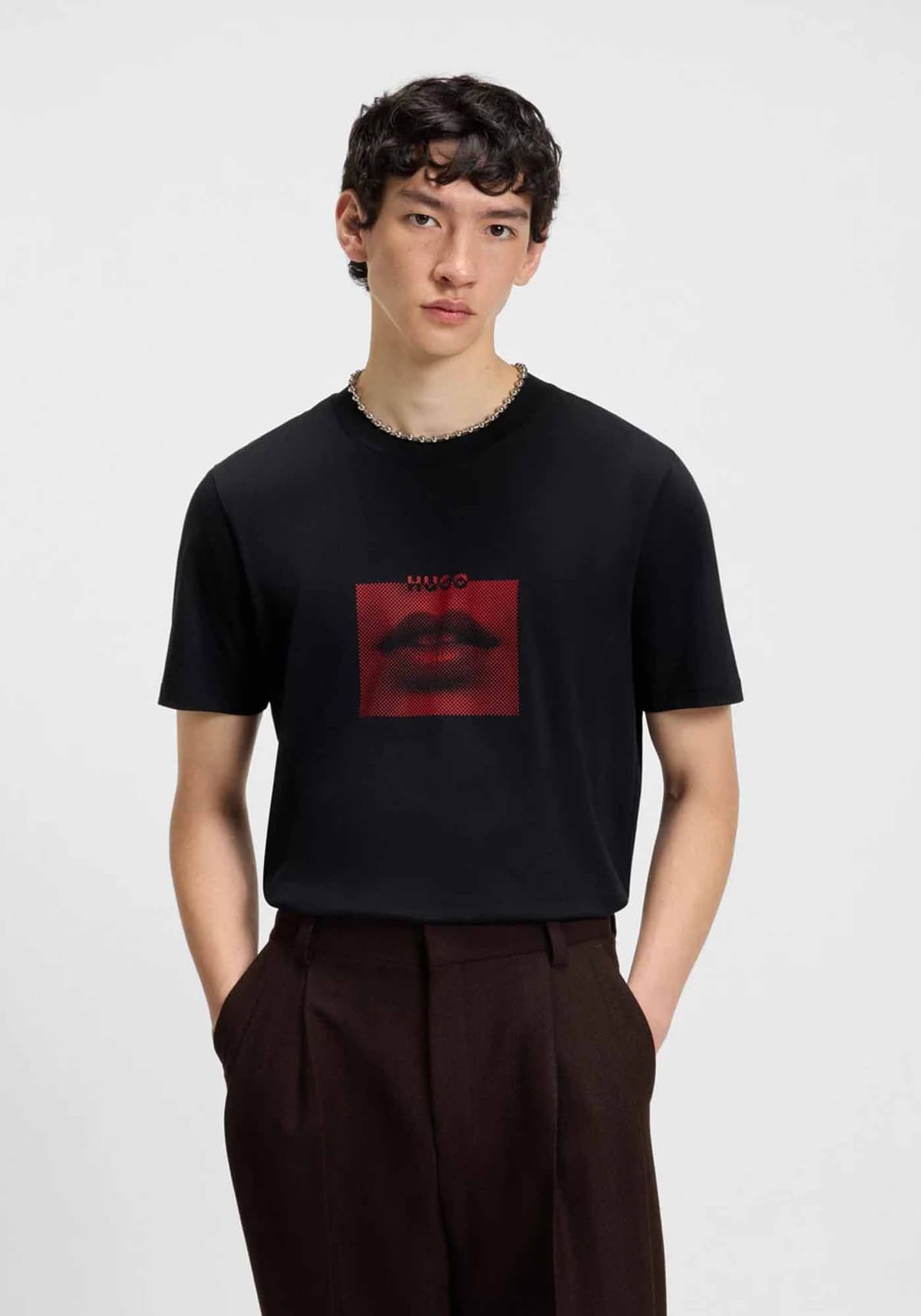 Ανδρικό Deterni T-shirt Μαύρο Hugo 50544496-001