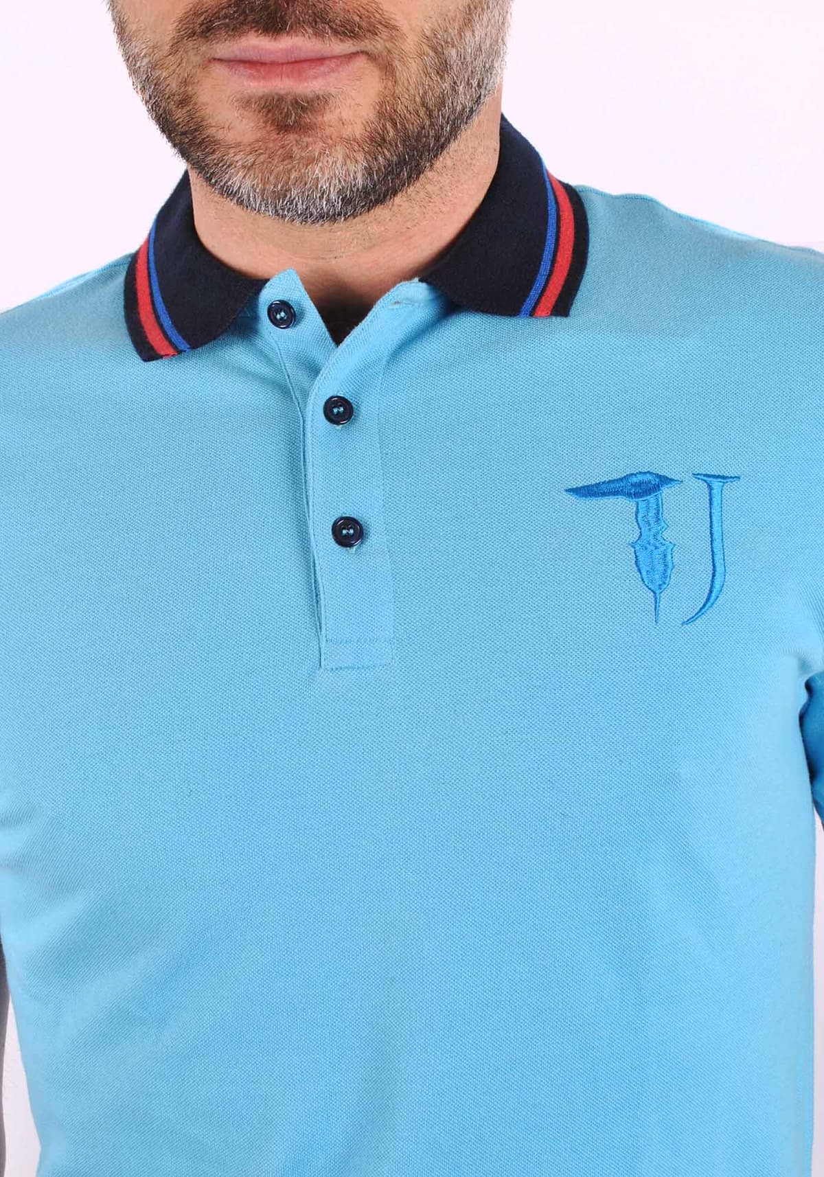 Κοντομάνικη Pique Polo Μπλούζα με δίχρωμο γιακά - Ciel