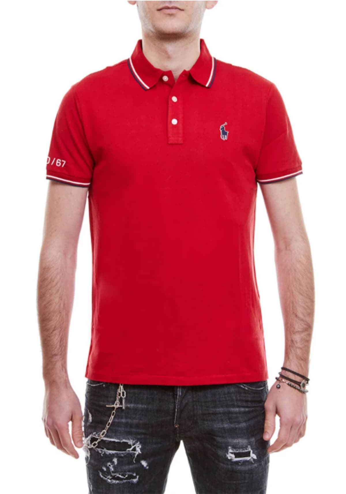 Polo Ralph Lauren Mesh Polo Shirt σε Custom Slim γραμμή