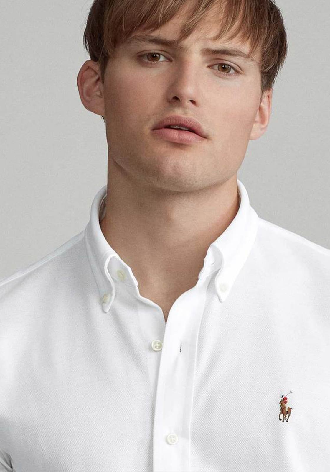 Ανδρικό Πουκάμισο Knit Oxford - White 001