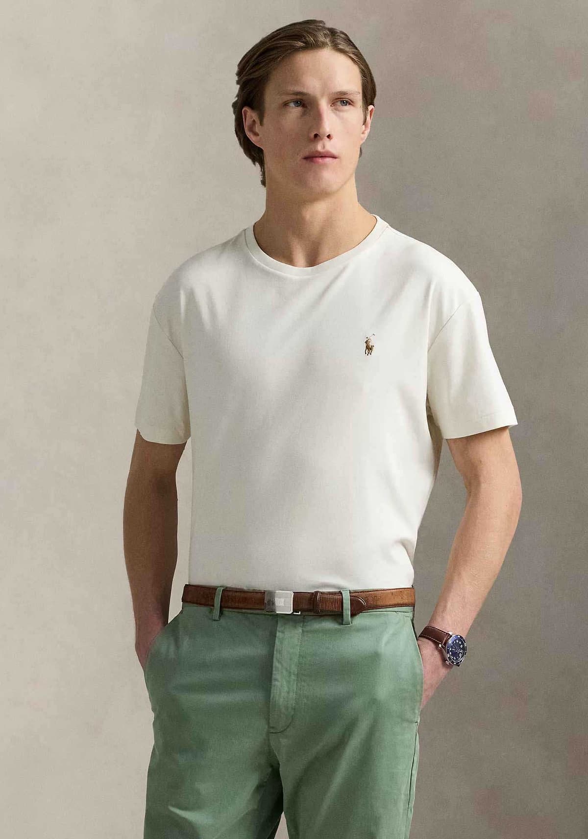 Men's T-Shirts Polo Ralph Lauren Beige