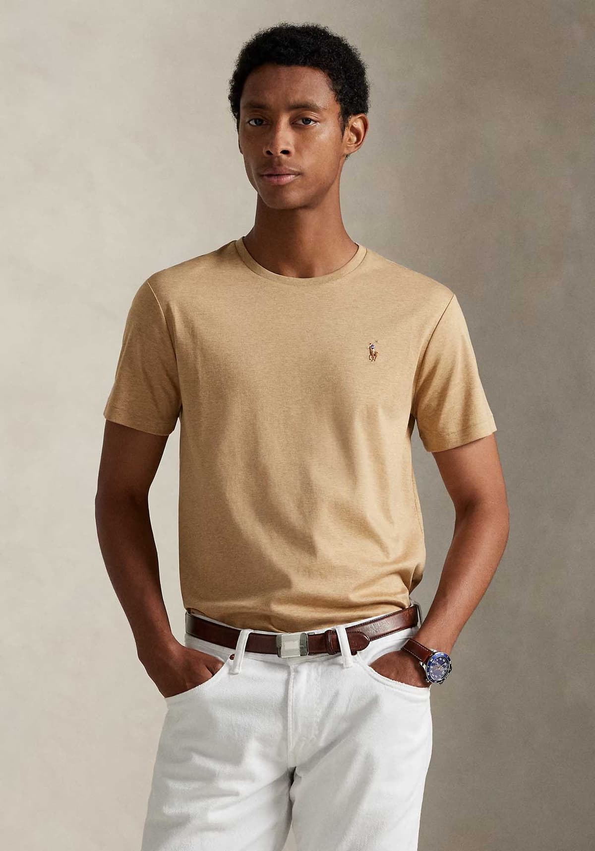 Men's T-Shirts Polo Ralph Lauren Beige