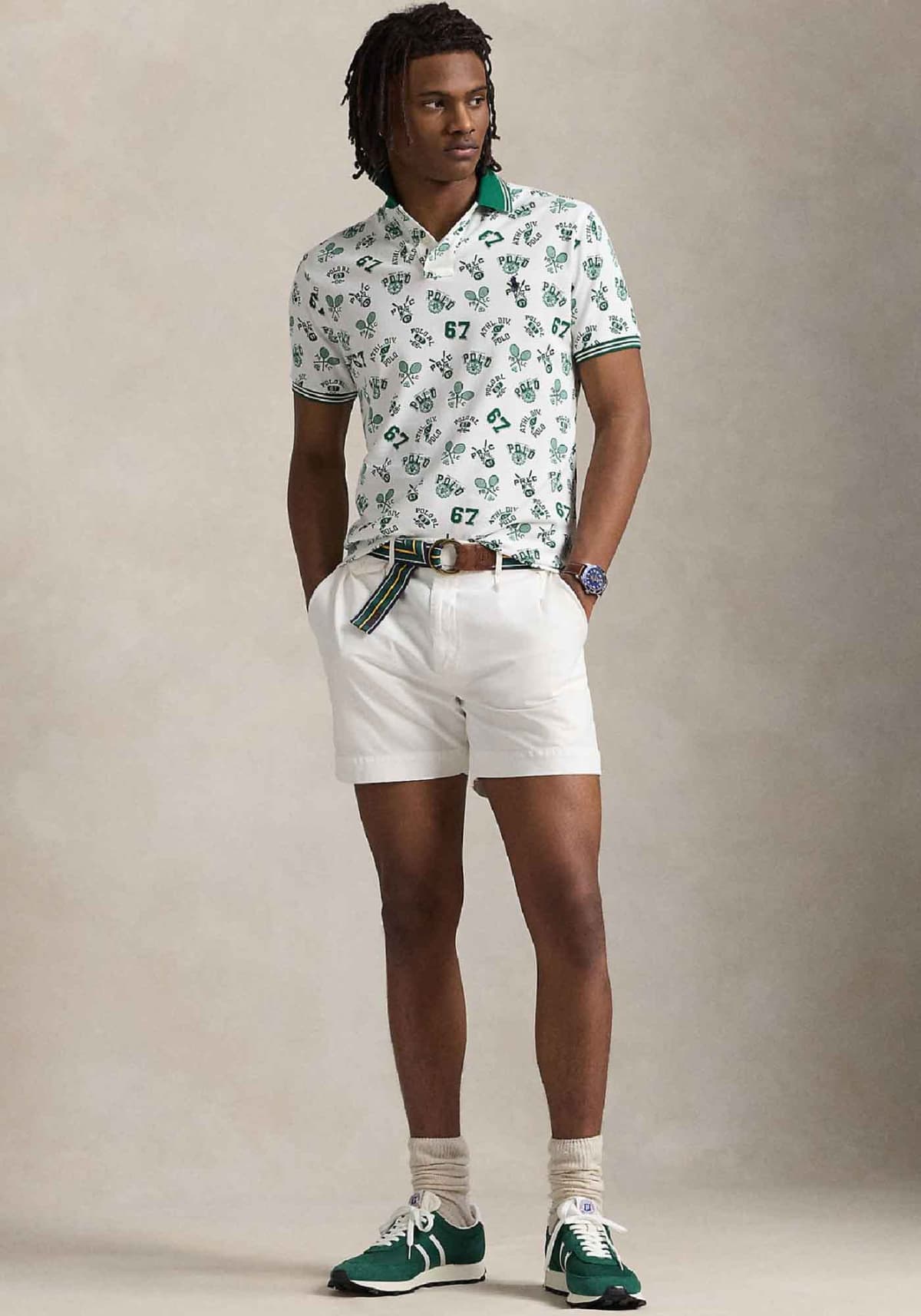 Polo Ralph Lauren Polo Μπλούζα της σειράς Mesh - 710963484 001 White Green