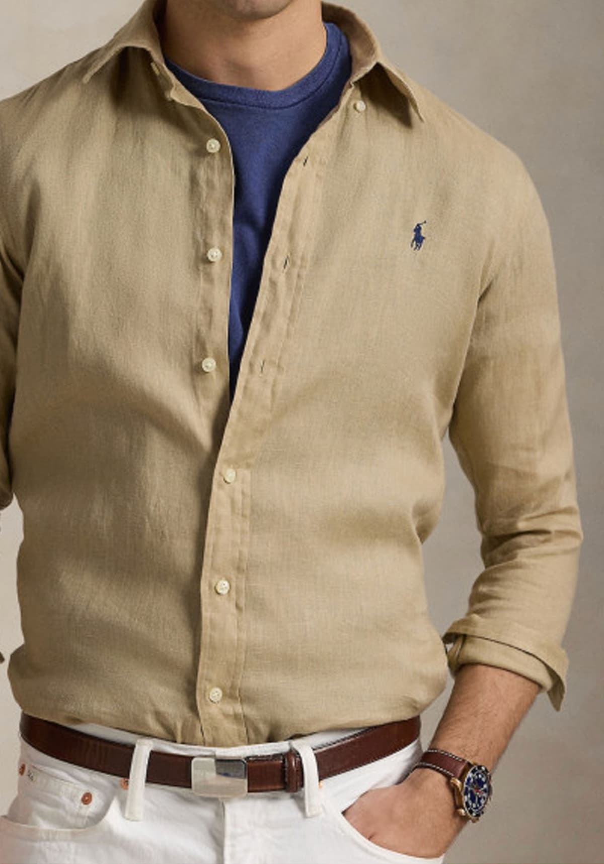 Men's Shirts Polo Ralph Lauren Brown