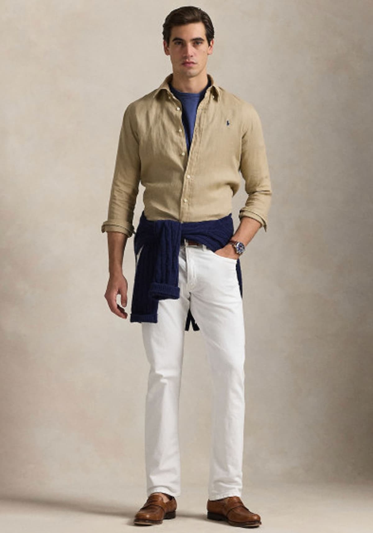 Men's Shirts Polo Ralph Lauren Brown