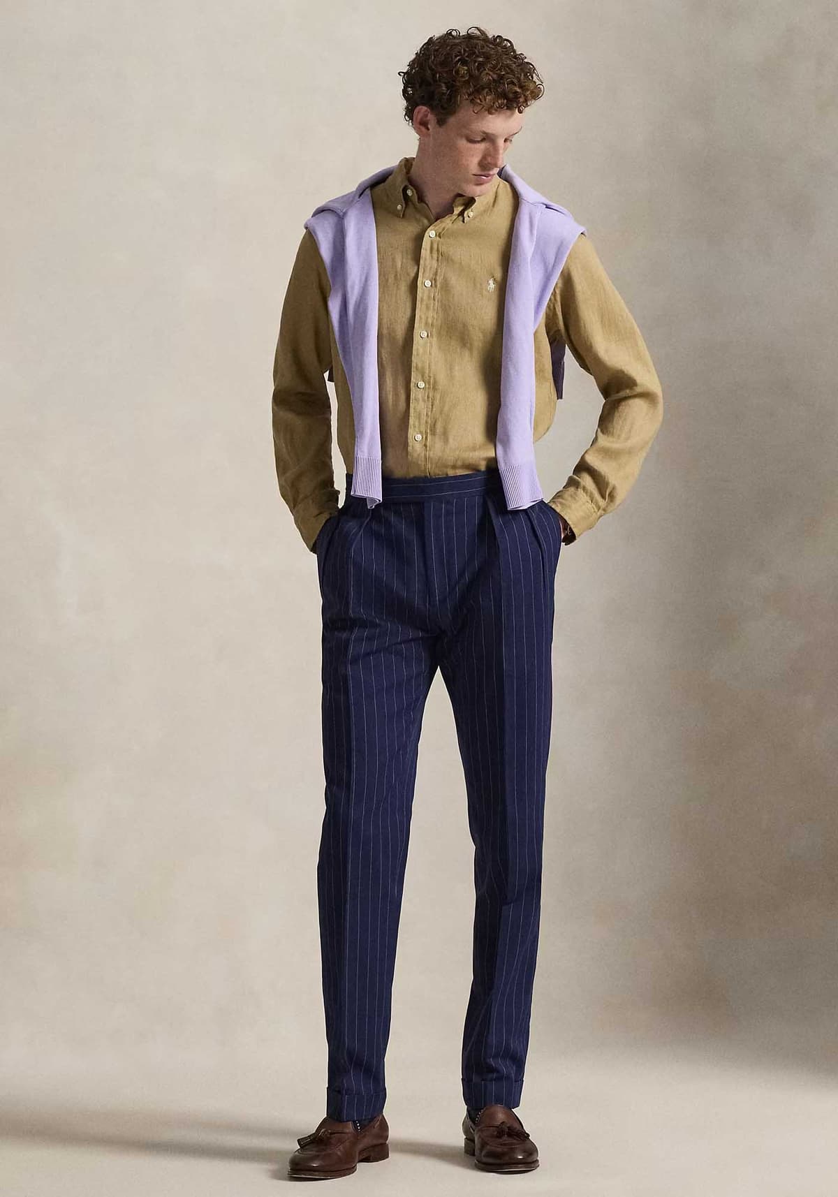 Men's Shirts Polo Ralph Lauren Brown