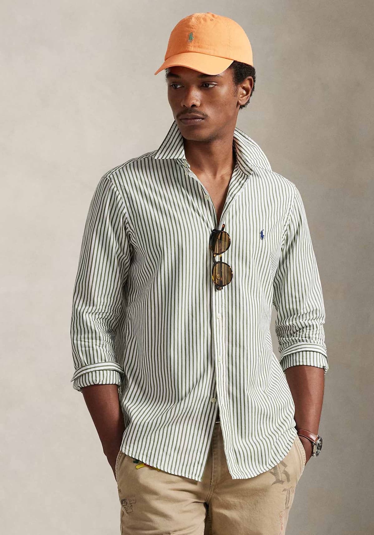 Polo Ralph Lauren Πουκάμισο Striped - 710B15595 009 White Garden Trail