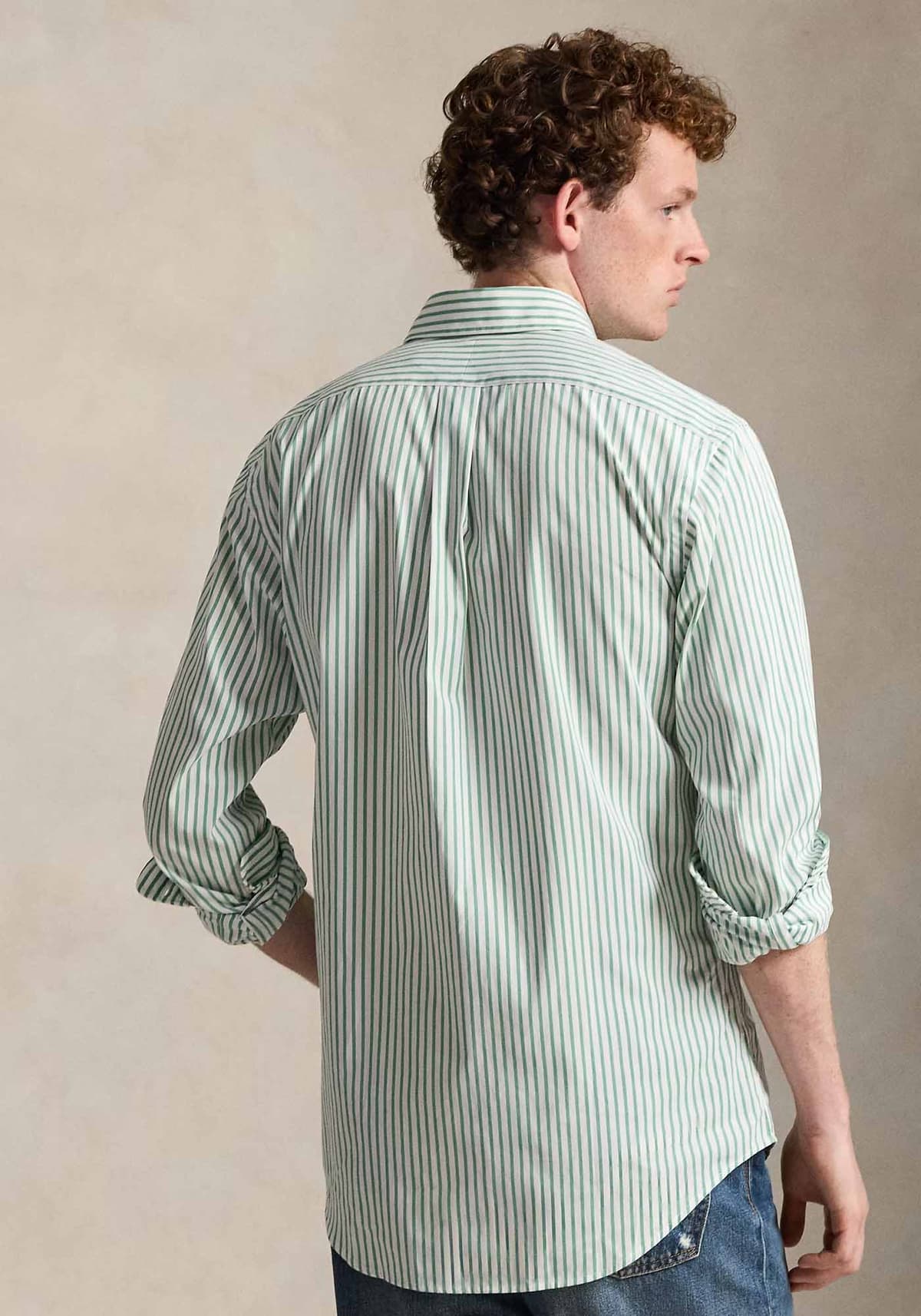 Polo Ralph Lauren Πουκάμισο Stripe - 710P07019 002 White Seafoam