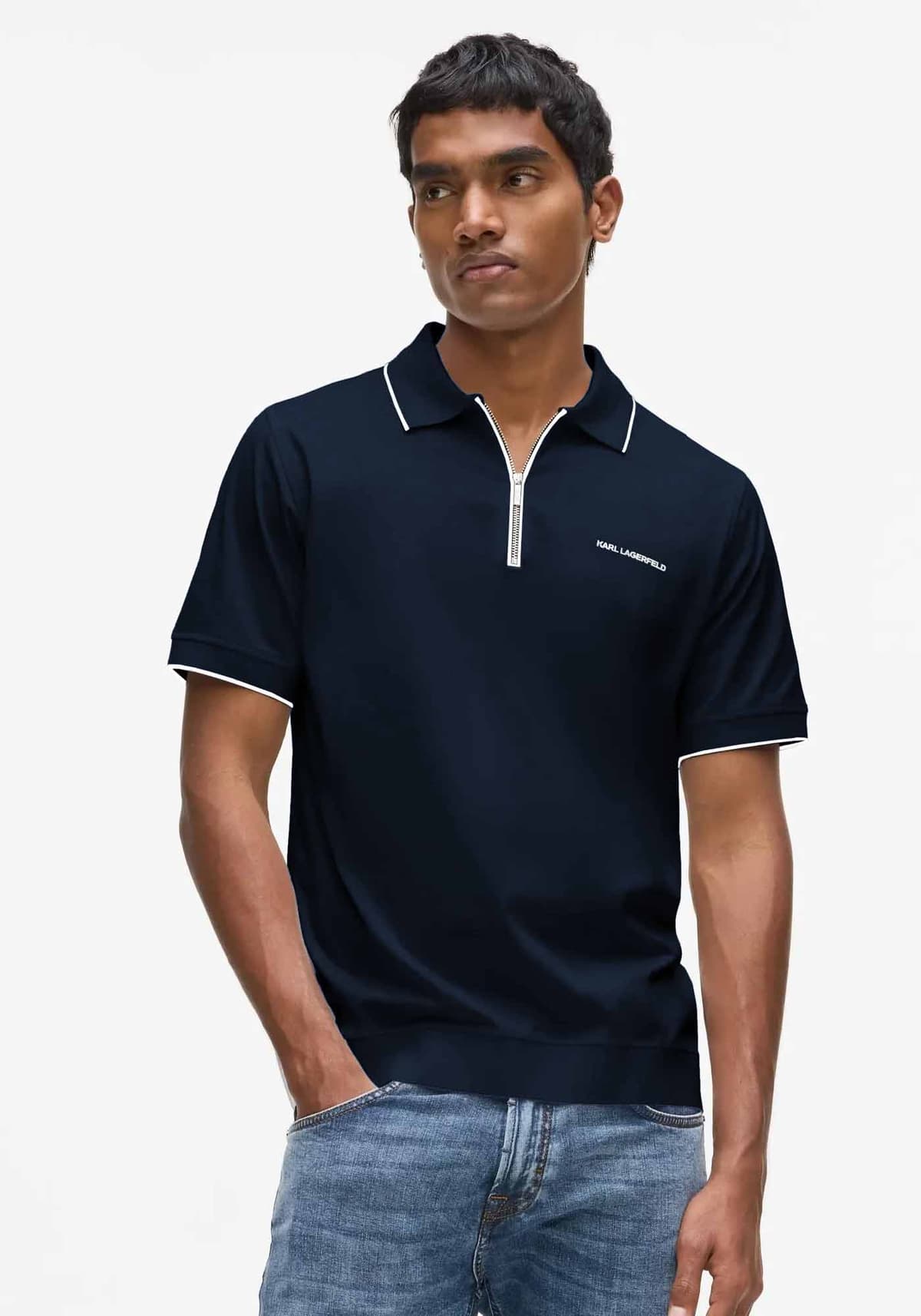 Men's Polo Shirts Karl Lagerfeld White