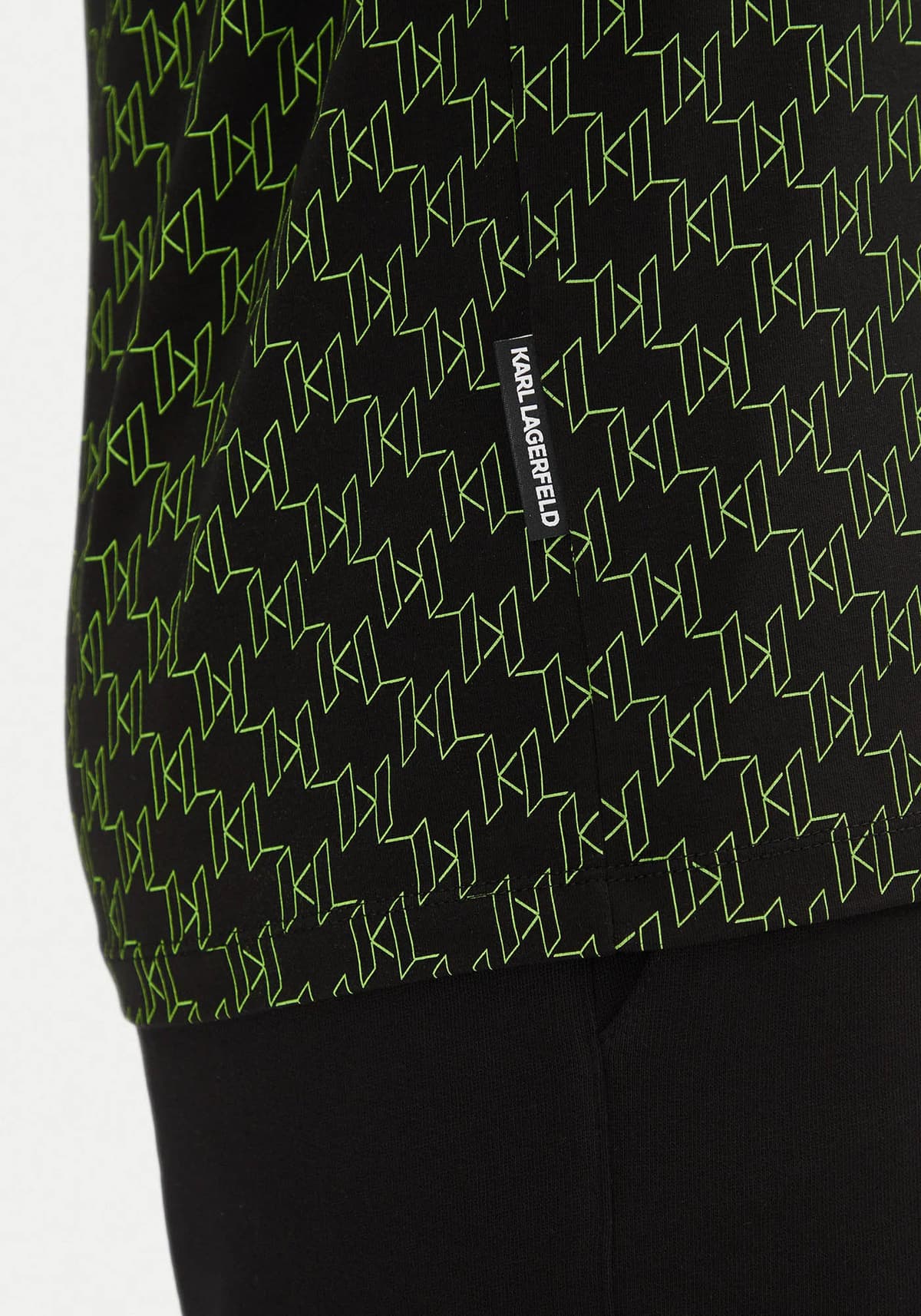 KARL LAGERFELD T-SHIRT LOGO ΜΑΥΡΟ