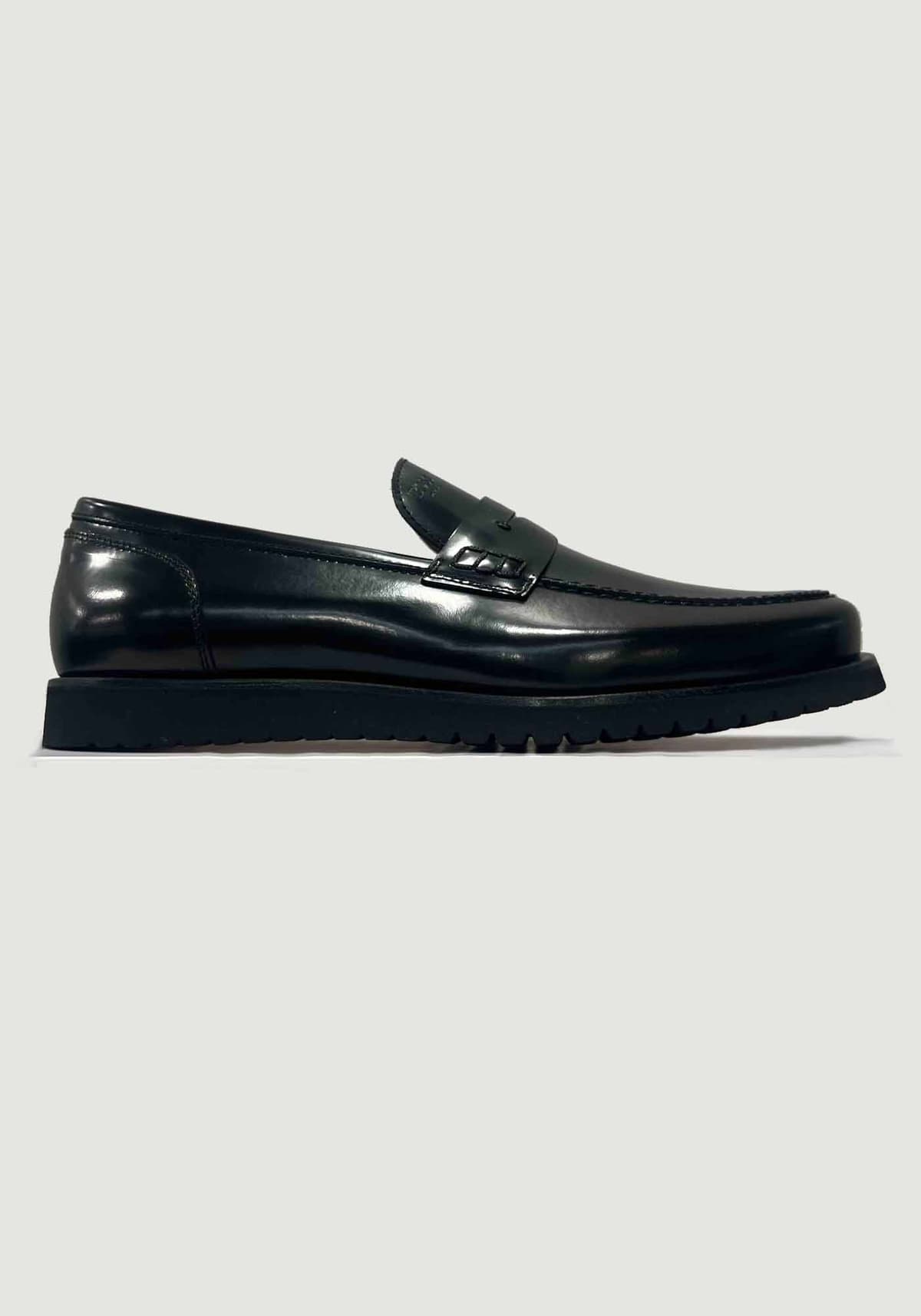 BOSS Δερμάτινα Loafers Παπούτσια της σειράς Bergamo - B7745 Black