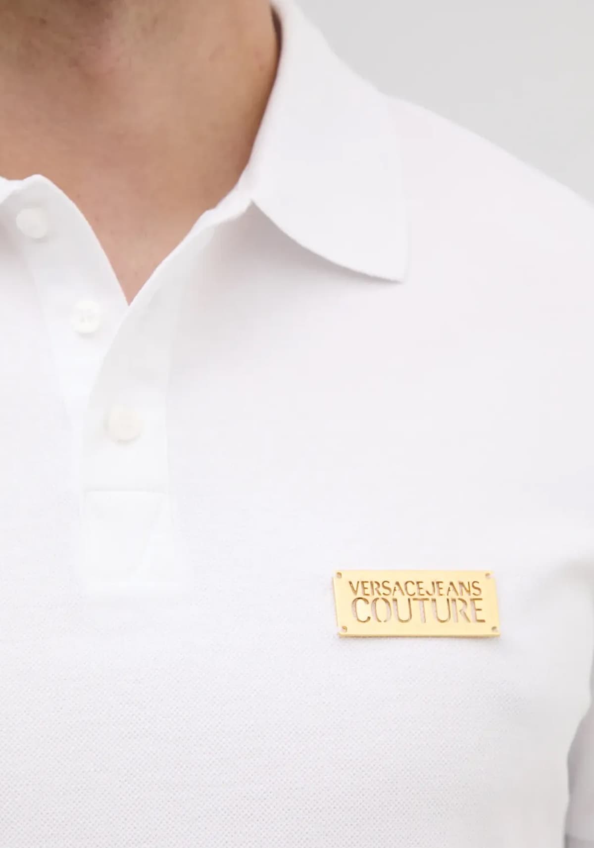 Men's Polo Shirts Versace Jeans Couture White