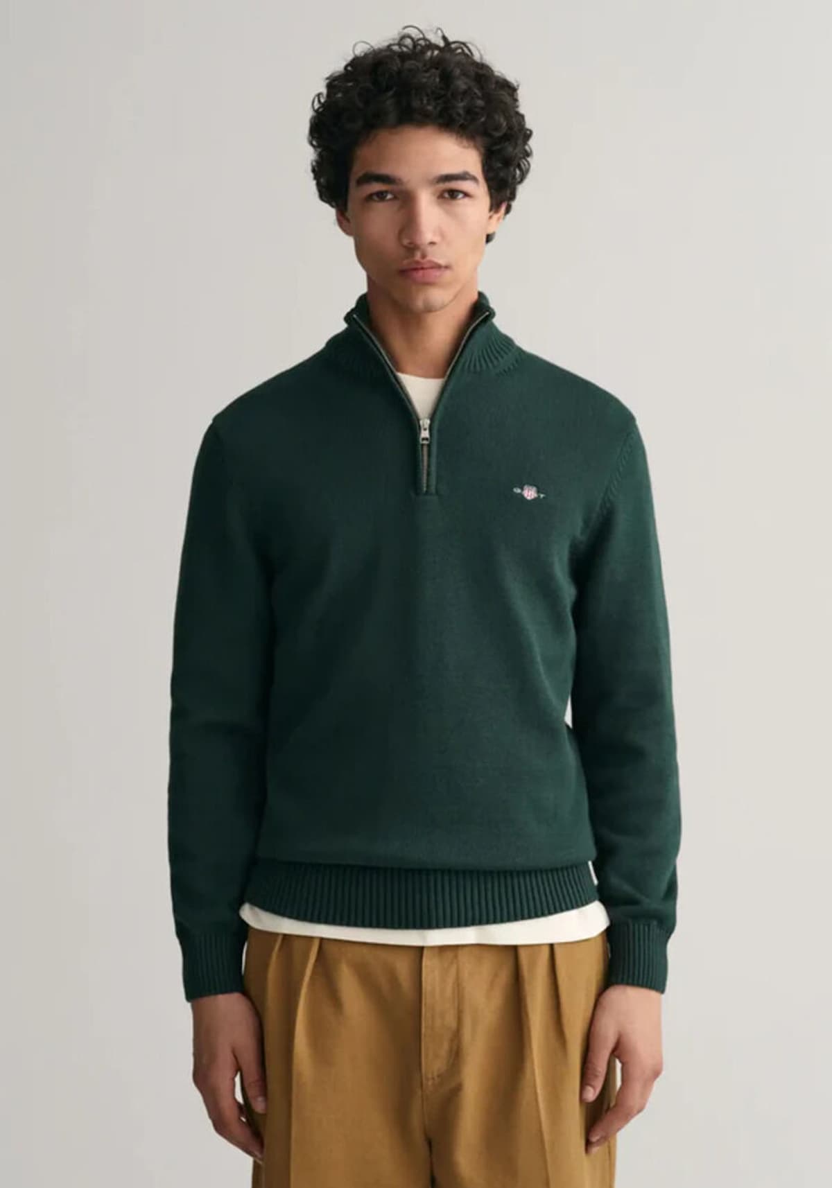 GANT Pullover της σειράς Half Zip - 8030170 295 Dk Sand Melange