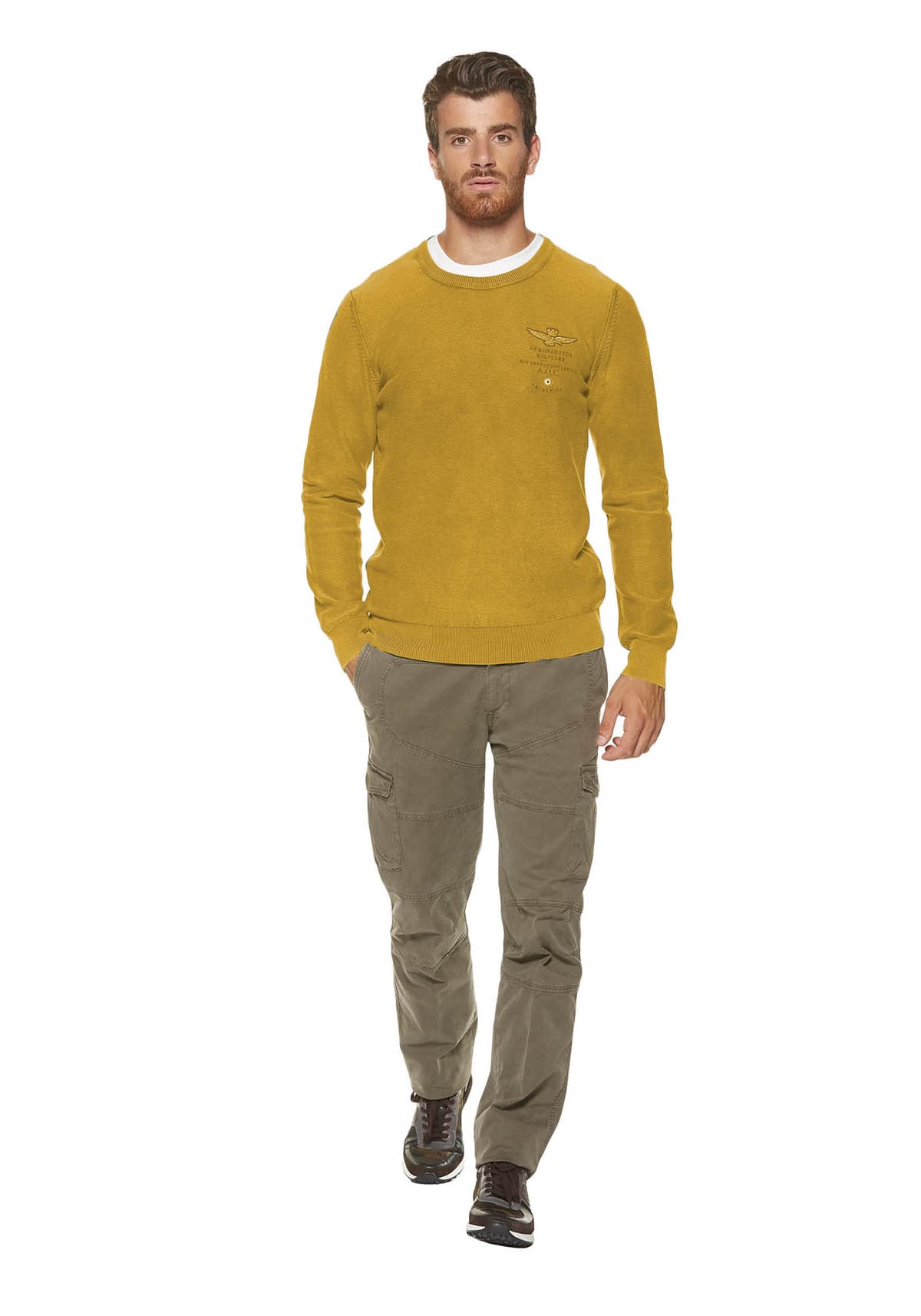 Men's Sweaters Aeronautica Militare Yellow