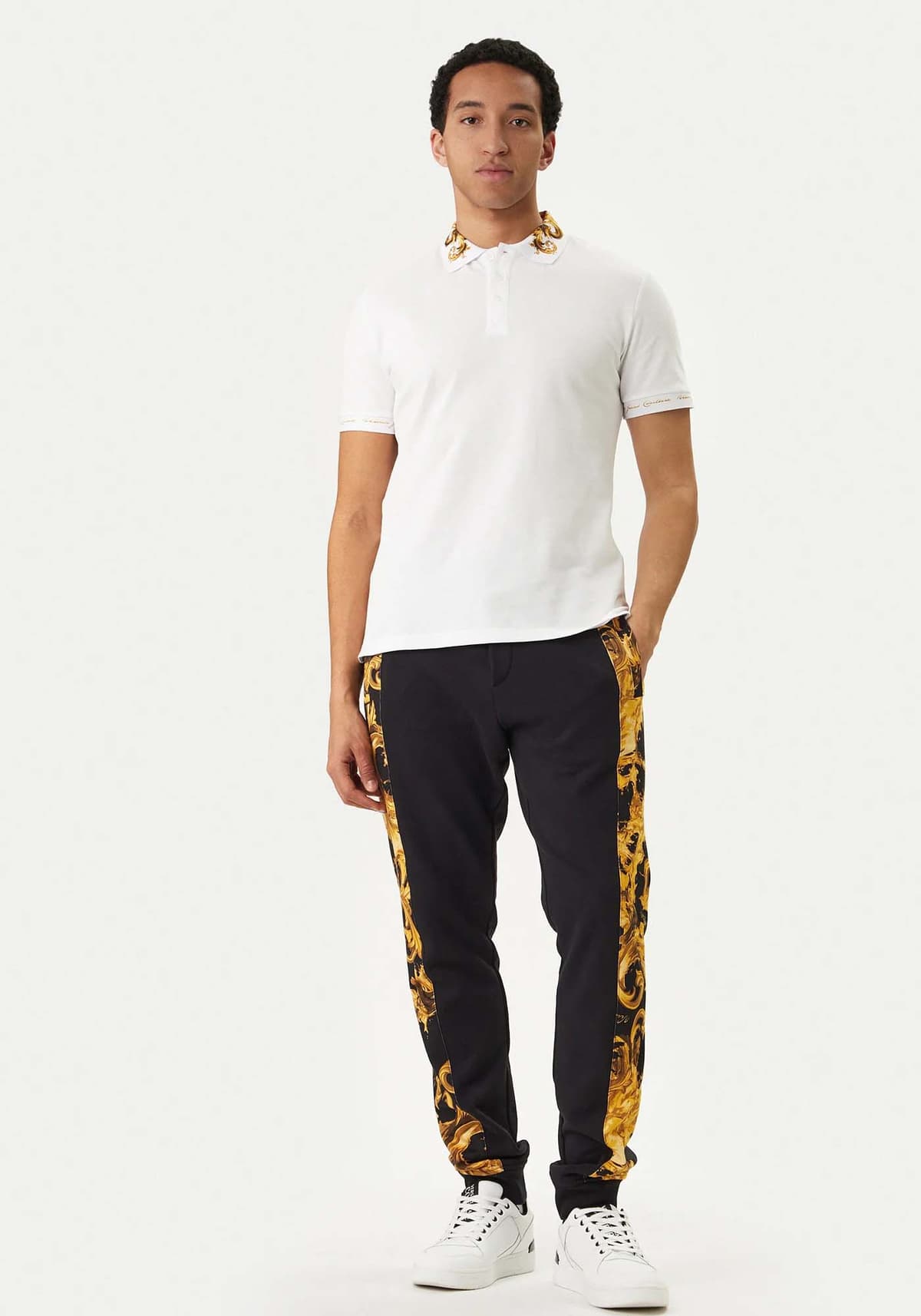 Men's Polo Shirts Versace Jeans Couture White