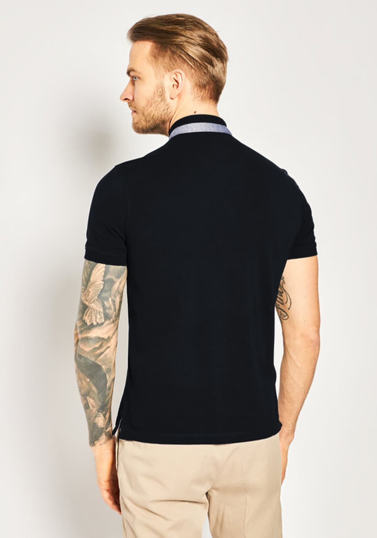 Men's Polo Shirts Bugatti Sportswear Blue