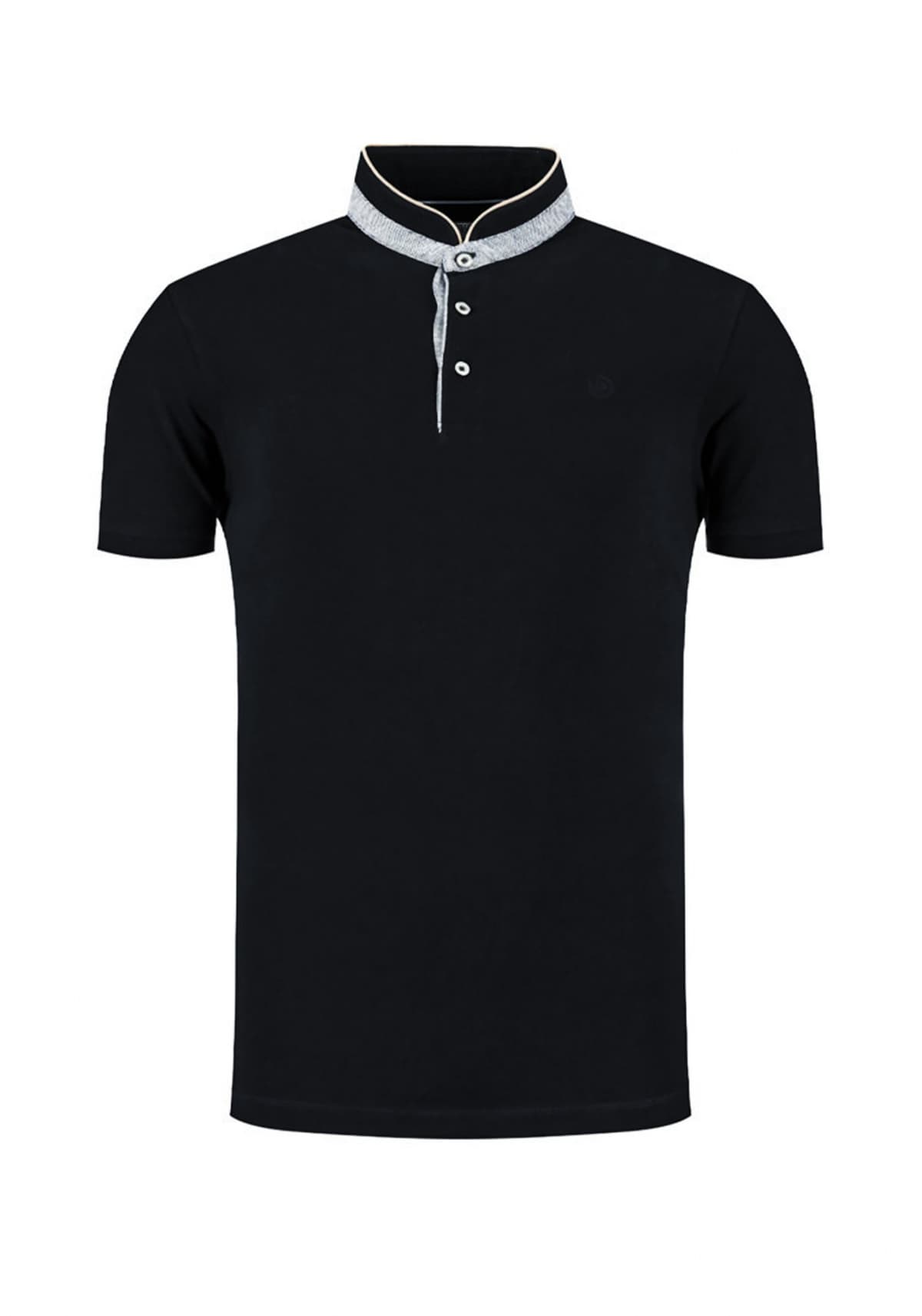 Bugatti Polo Μπλούζα Madarin Collar - 8150 75003 280 Navy