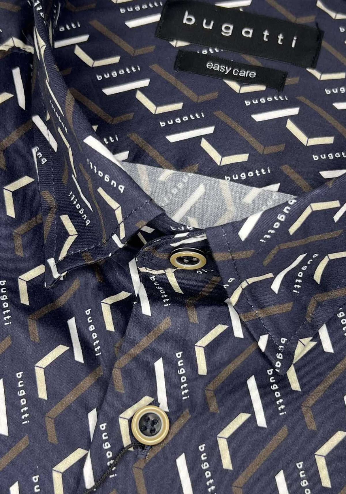 Bugatti Πουκάμισο Graphic - 9750 18512E 390 Blue