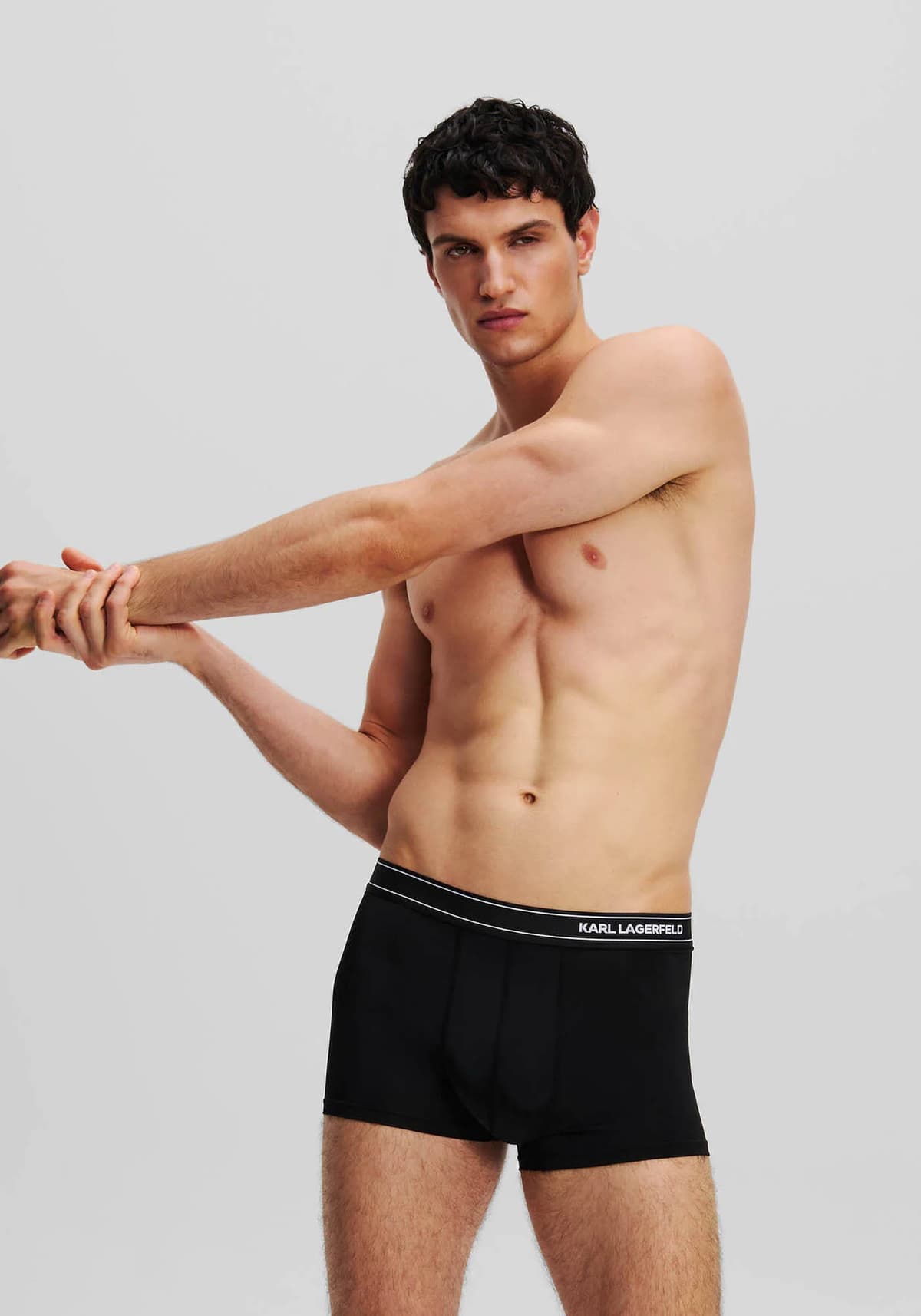 KARL LAGERFELD ΕΣΩΡΟΥΧΑ 3PACK TRUNK STRIPE LOGO ΜΑΥΡΟ