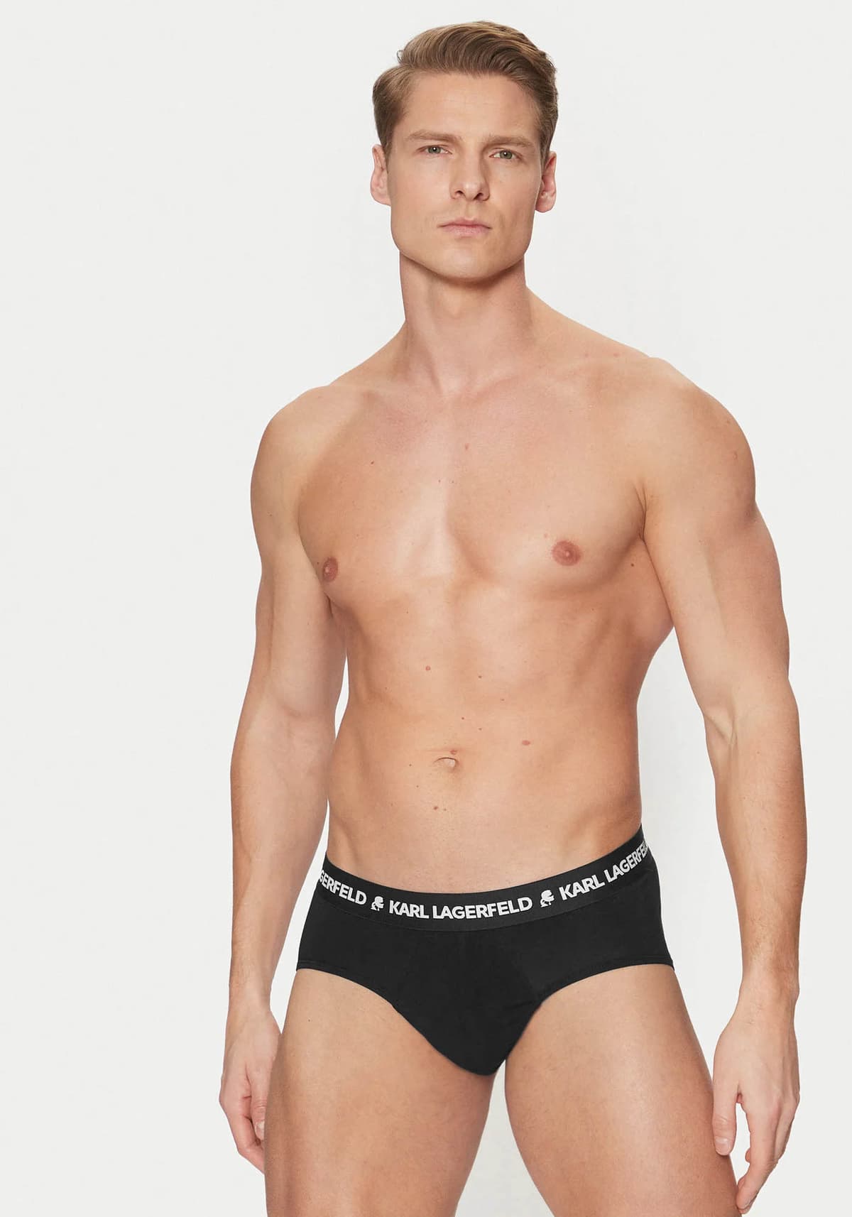 KARL LAGERFELD ΕΣΩΡΟΥΧΑ 3PACK BRIEF LOGO ΜΑΥΡΟ