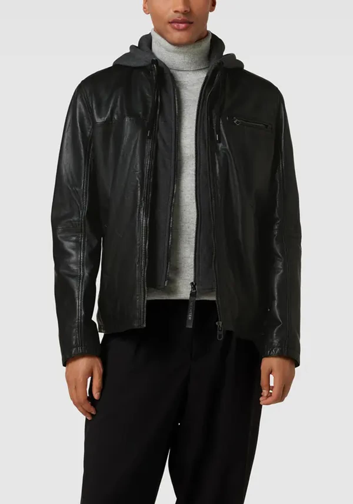 Men's Leather Jackets Daniel Hechter Black