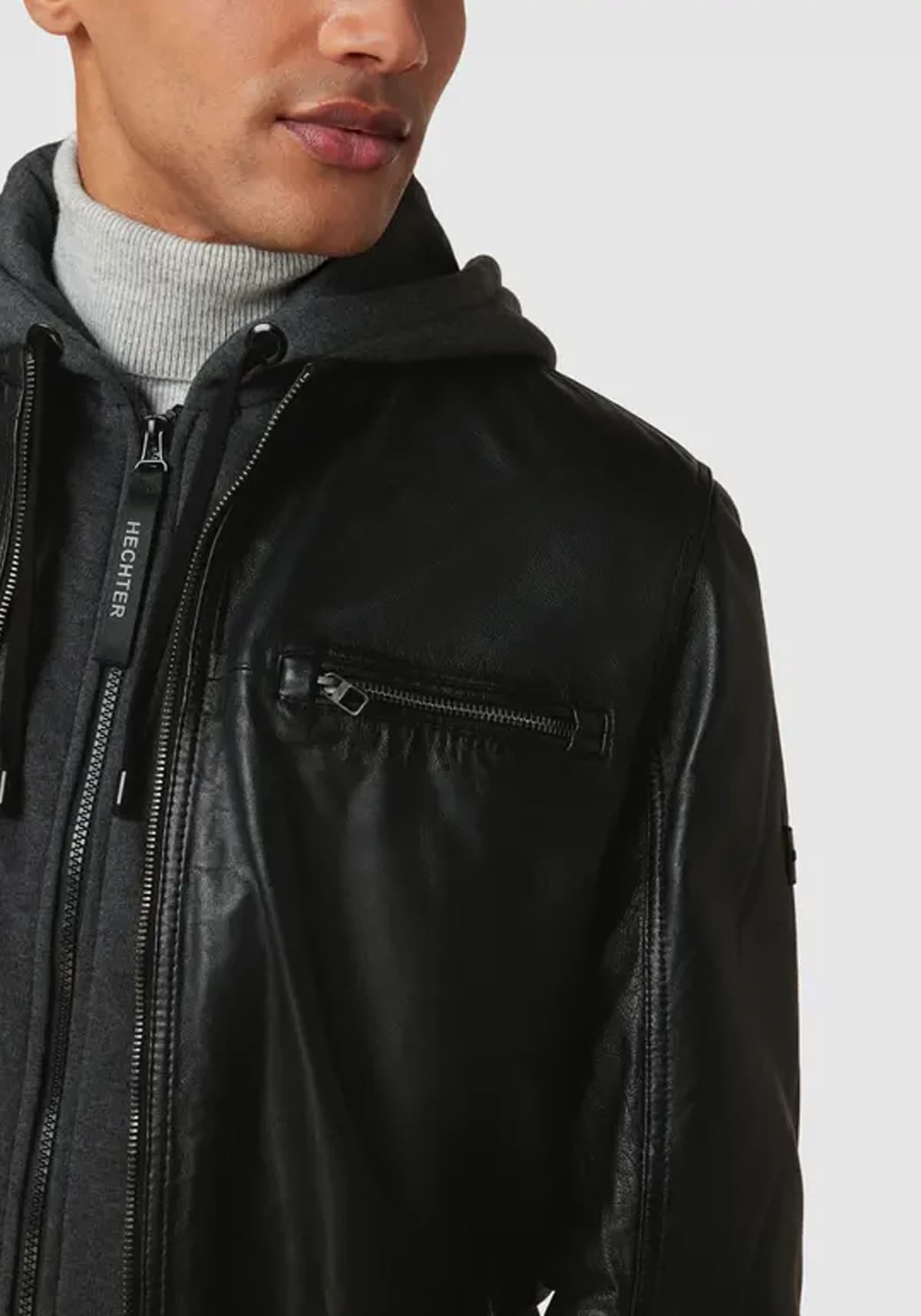 Men's Leather Jackets Daniel Hechter Black