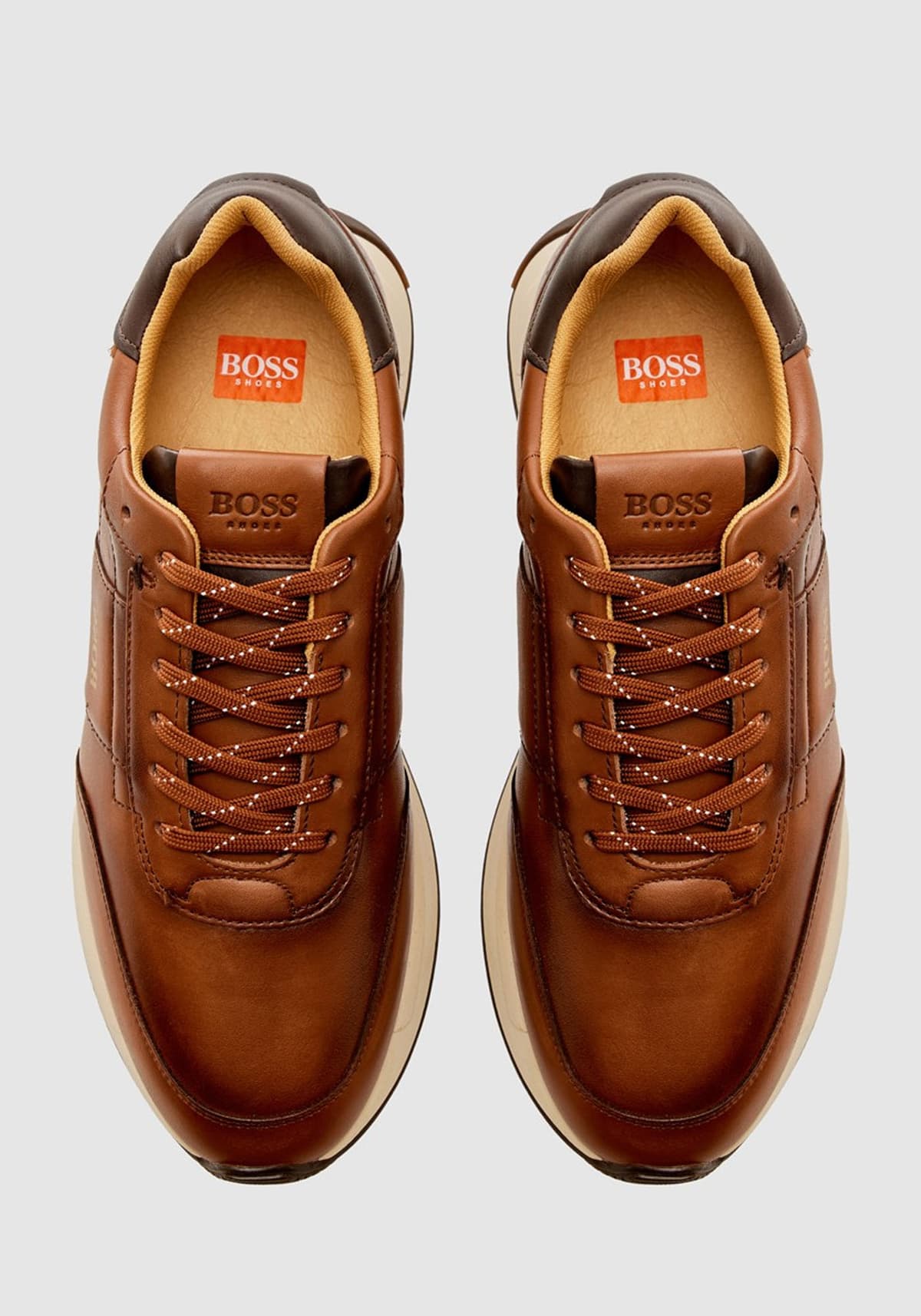 Men's Sneakers Boss Shoes Brown