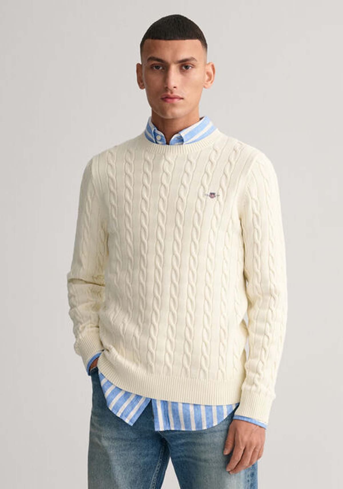 Men's Knitwear Gant Ecru