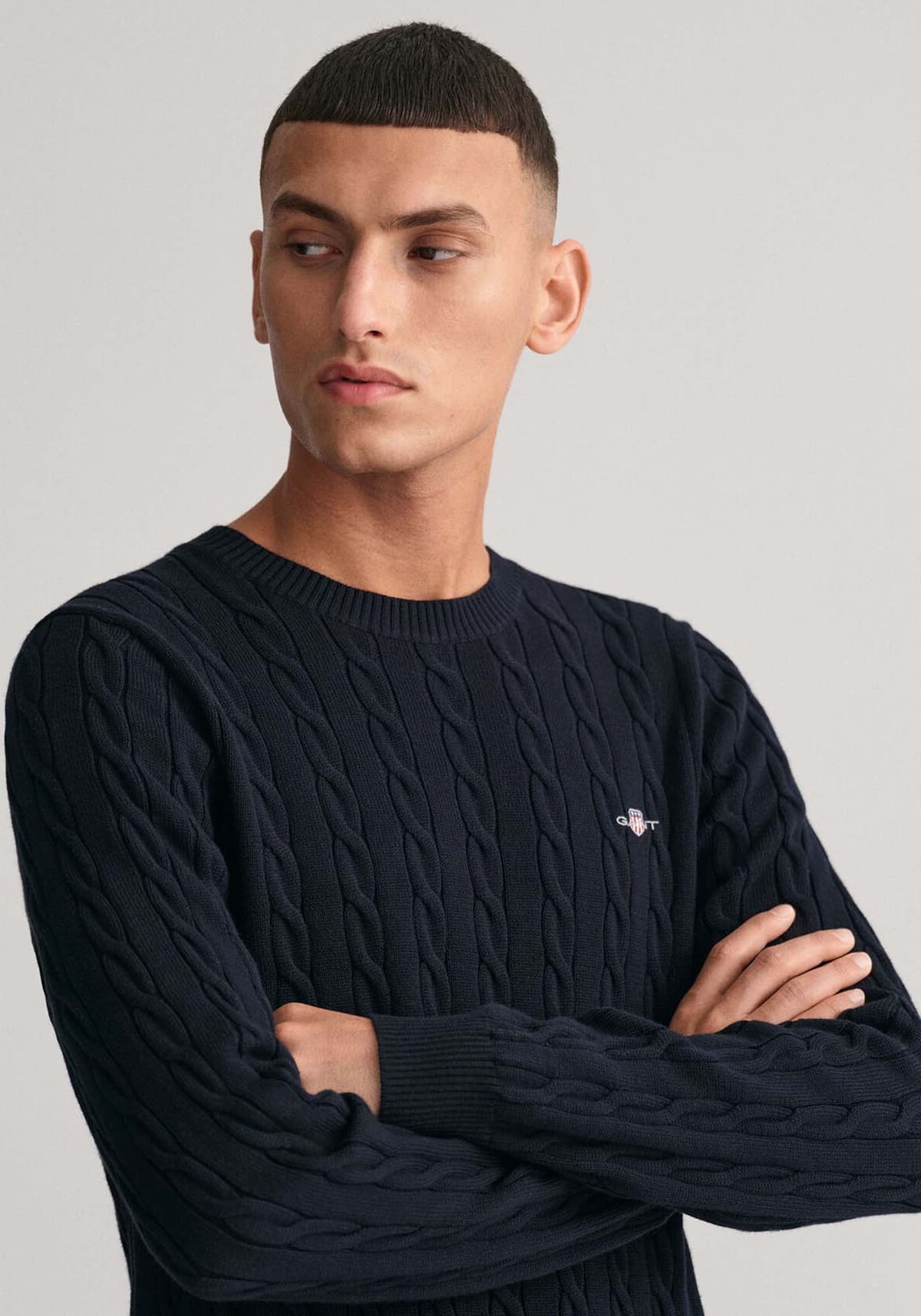 GANT Sweater Cable - 8050601 433 Evening Blue