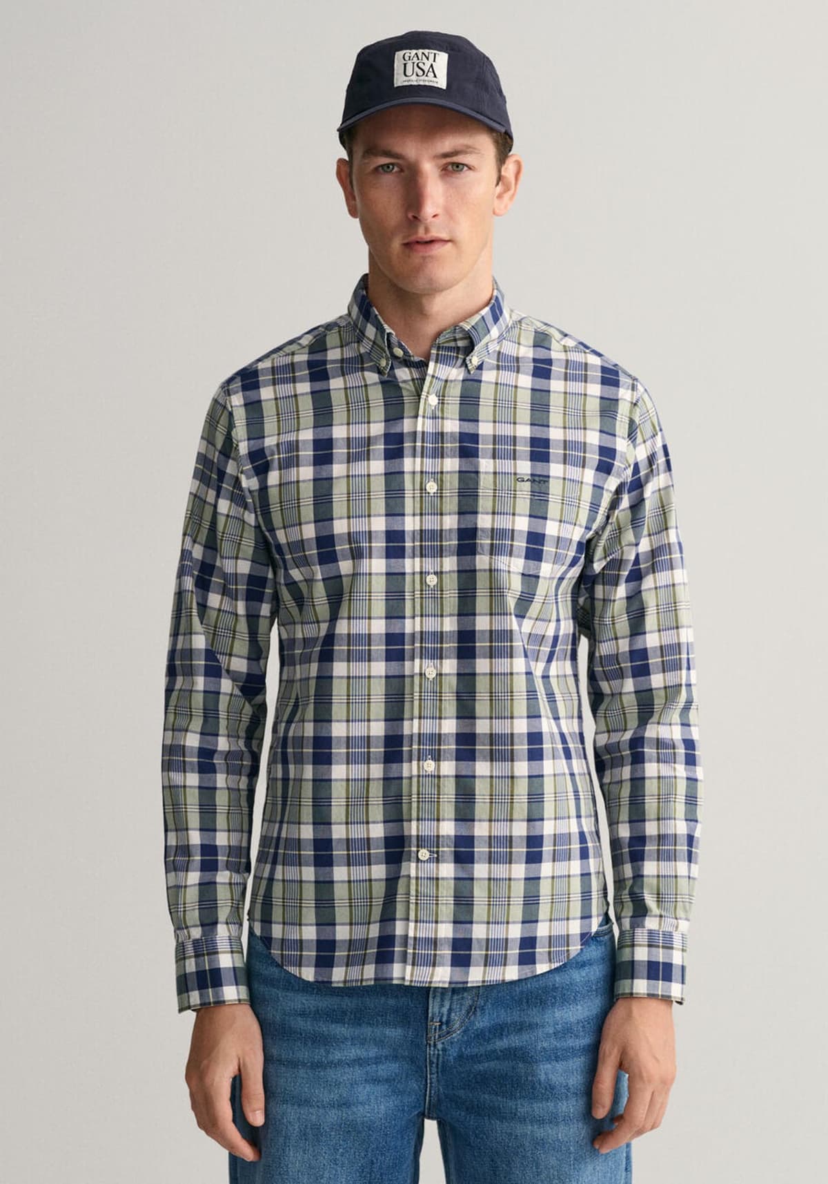 Men's Shirts Gant Green