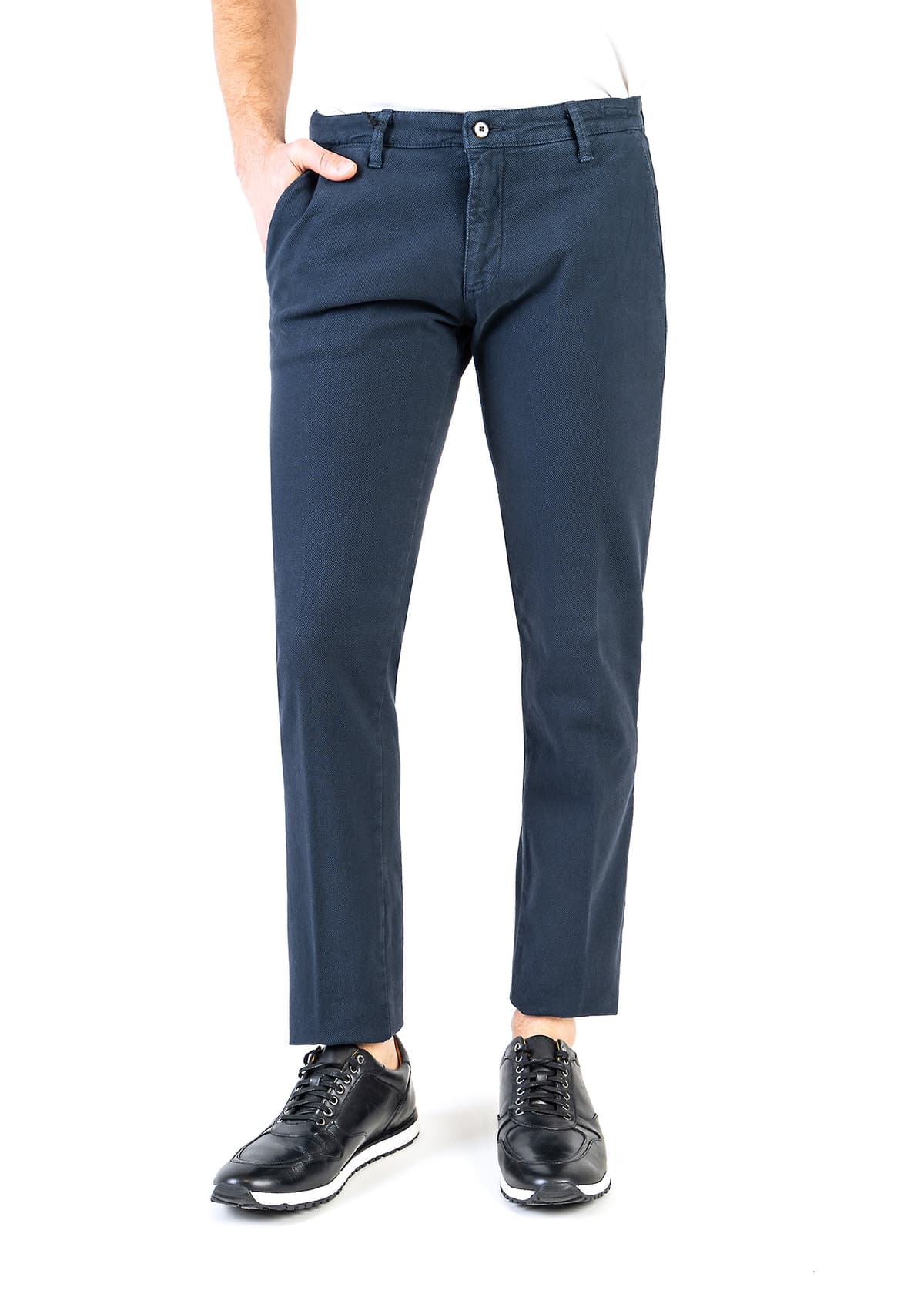 Four.ten Micropattern Παντελόνι σε Slim γραμμή - 22080 91 Blue