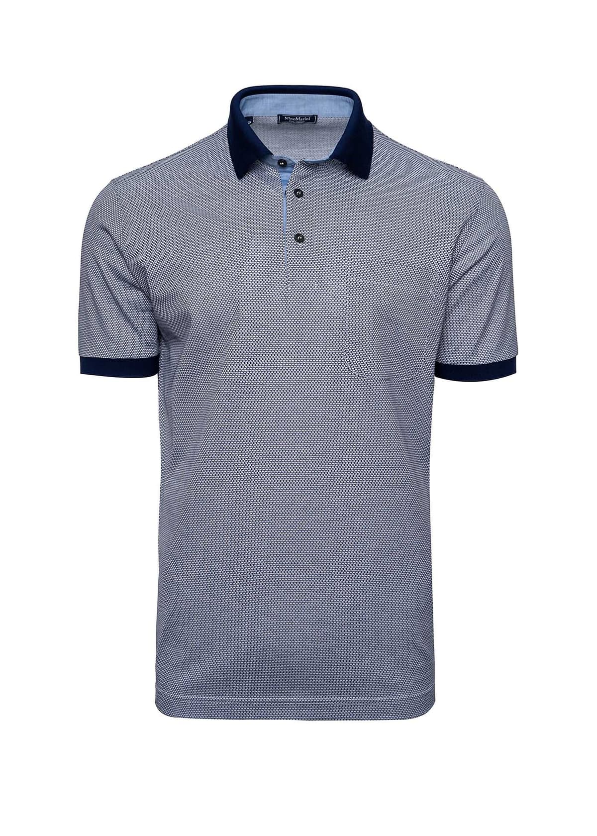Nino Marini Polo Μπλούζα σε άνετη γραμμή - 82453 00012 Blue