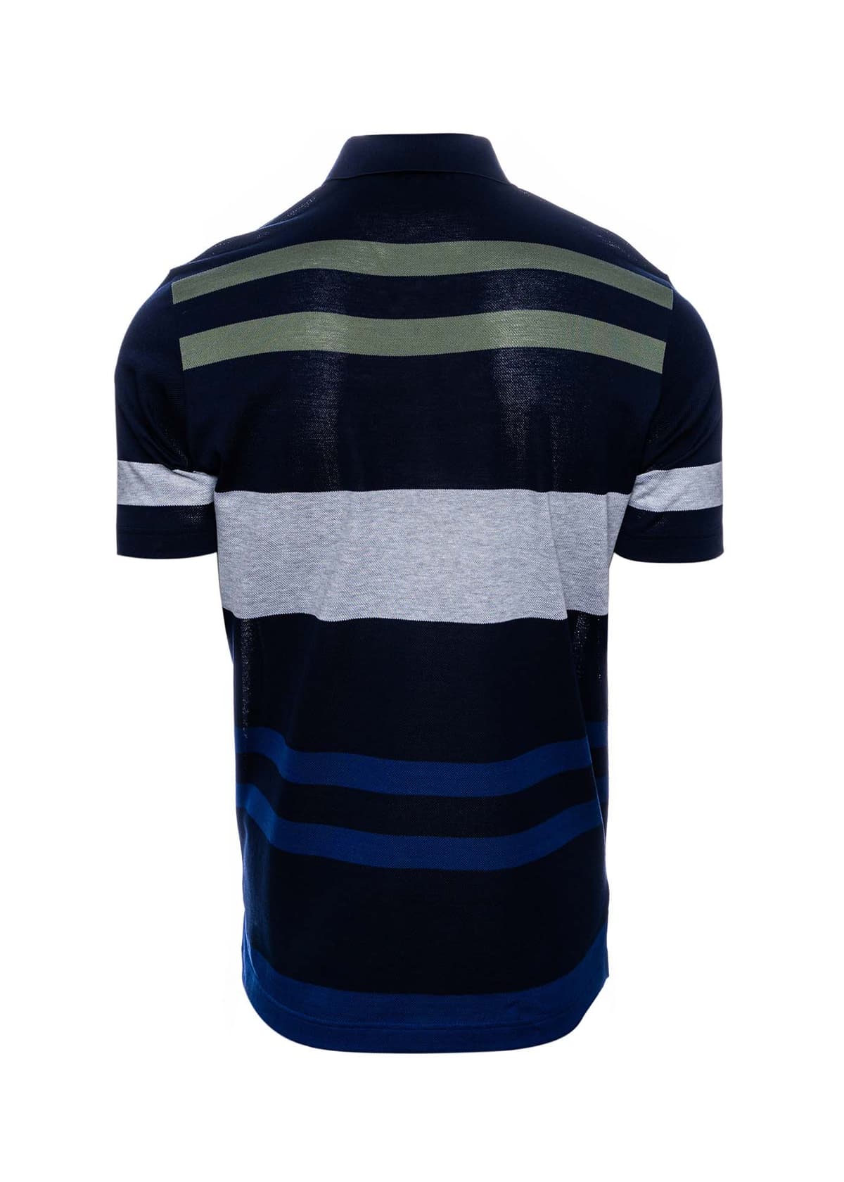 Men's Polo Shirts White Ship Blue