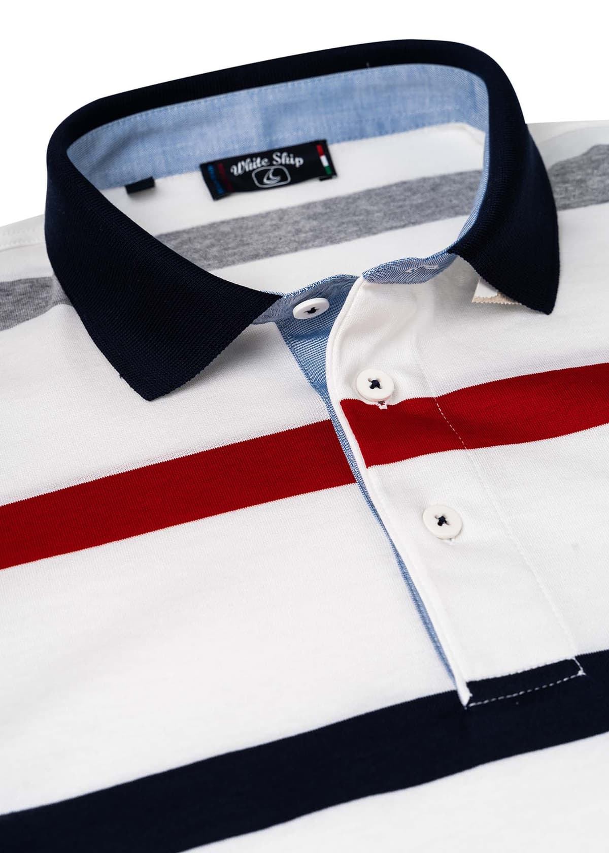 Men's Polo Shirts White Ship White