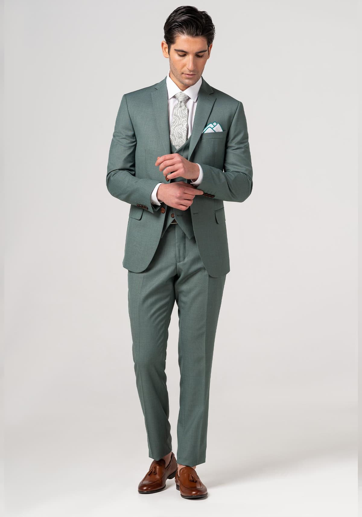 Men's Suits Fragosto Green