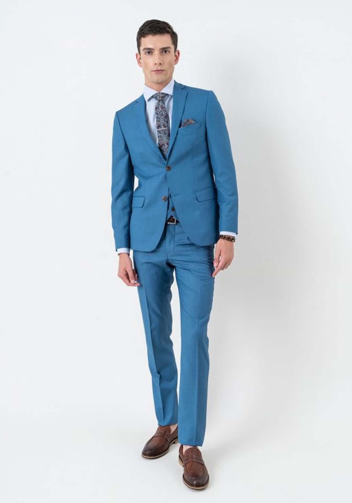 Men's Suits Fragosto Blue