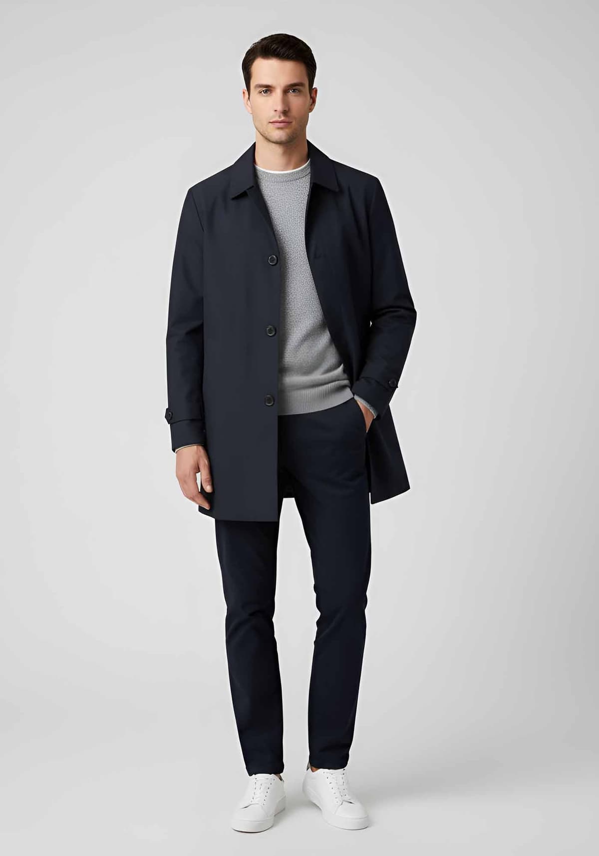 Men's Trench Coats Guy Laroche Brown