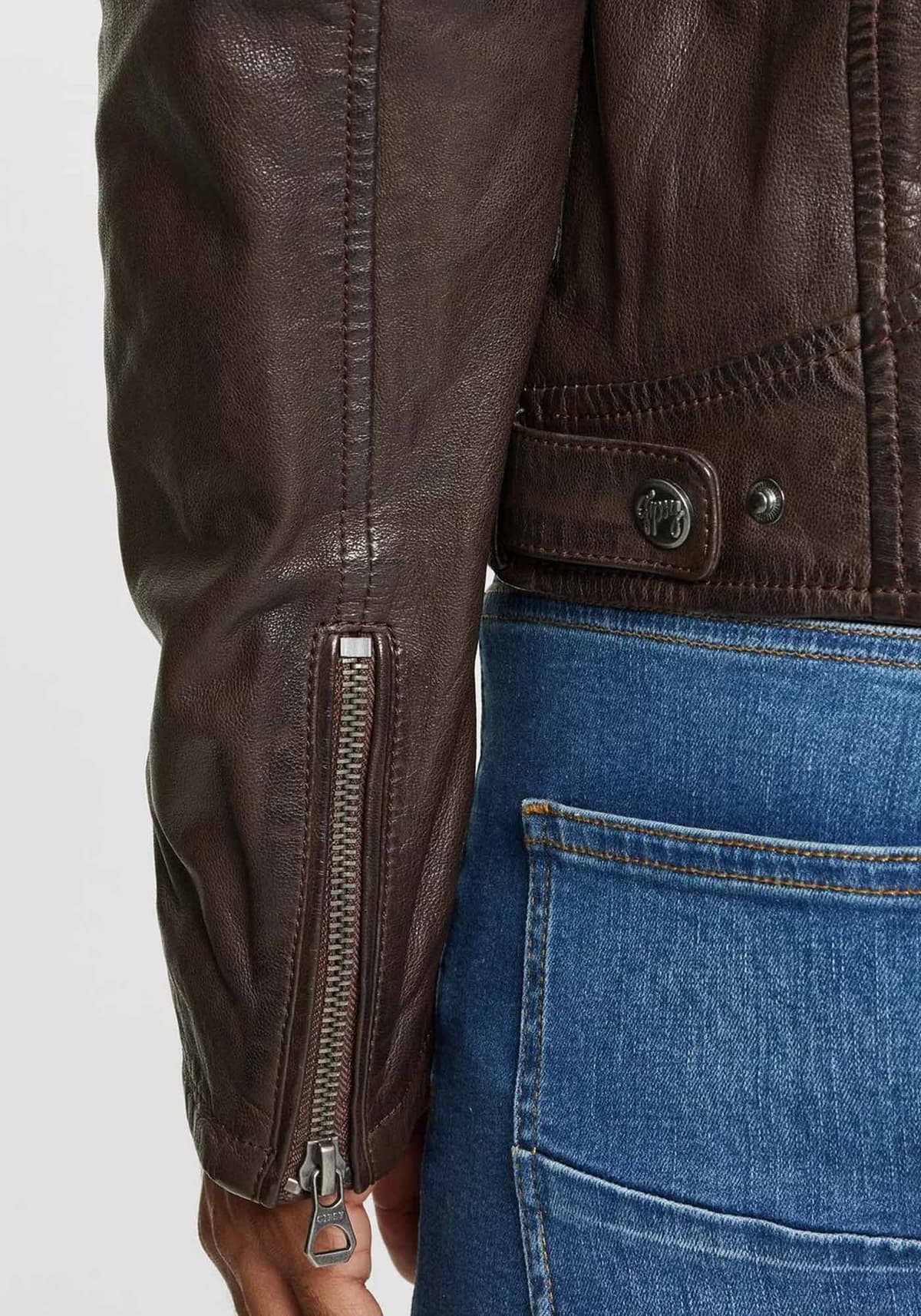 Men's Leather Jackets David Moor Brown