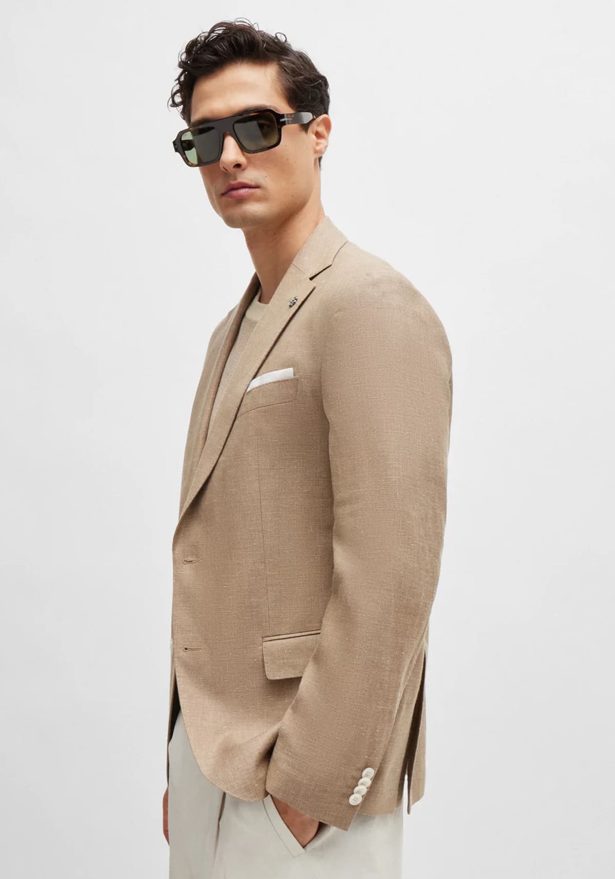 Men's Blazers Boss Beige
