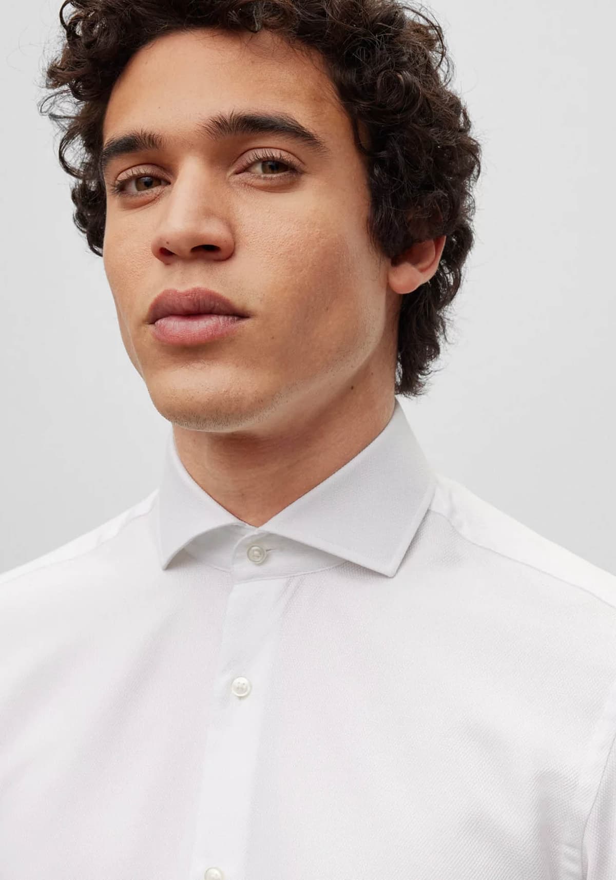 BOSS ΠΟΥΚΑΜΙΣΟ ΜΙΚΡΟΣΧΕΔΙΟ REGULAR FIT ORGANIC COTTON H-JOE-SPREAD-DC-214 ΛΕΥΚΟ