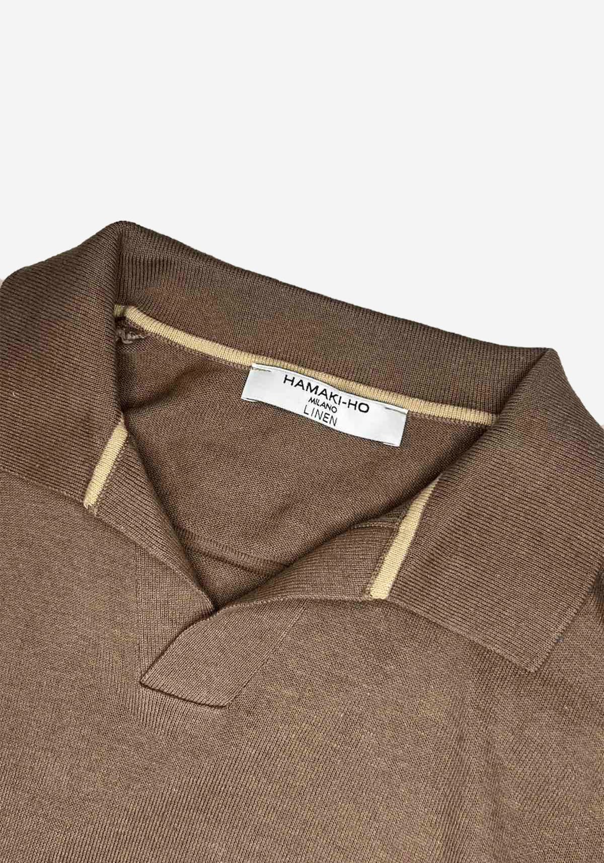 Men's Polo Shirts Hamaki-Ho Brown