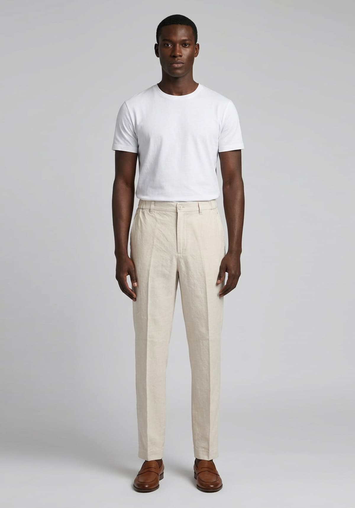 Hamaki Ho Λινό Παντελόνι Linen - PSE1839H Bez